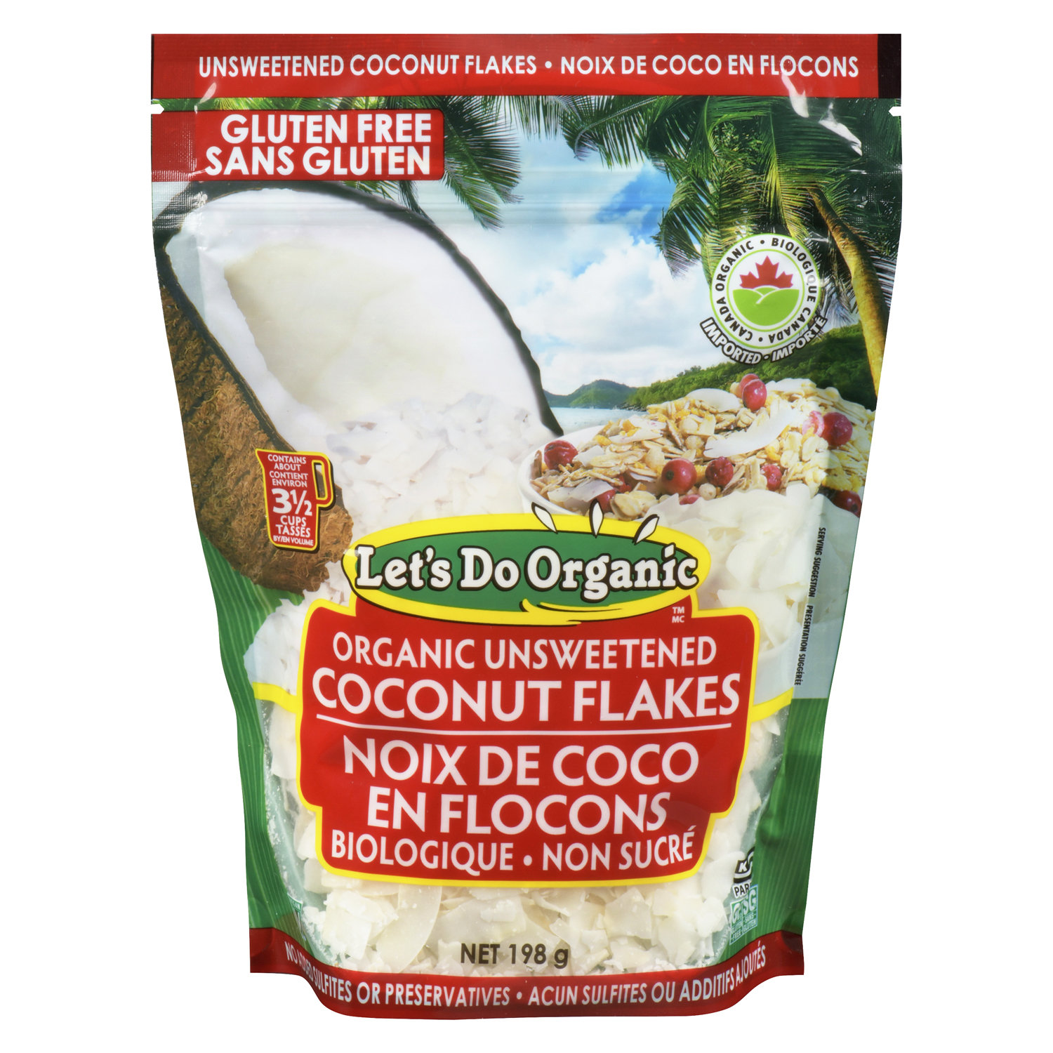 Let's Do Organic® Organic Unsweetened Toasted Coconut Flakes