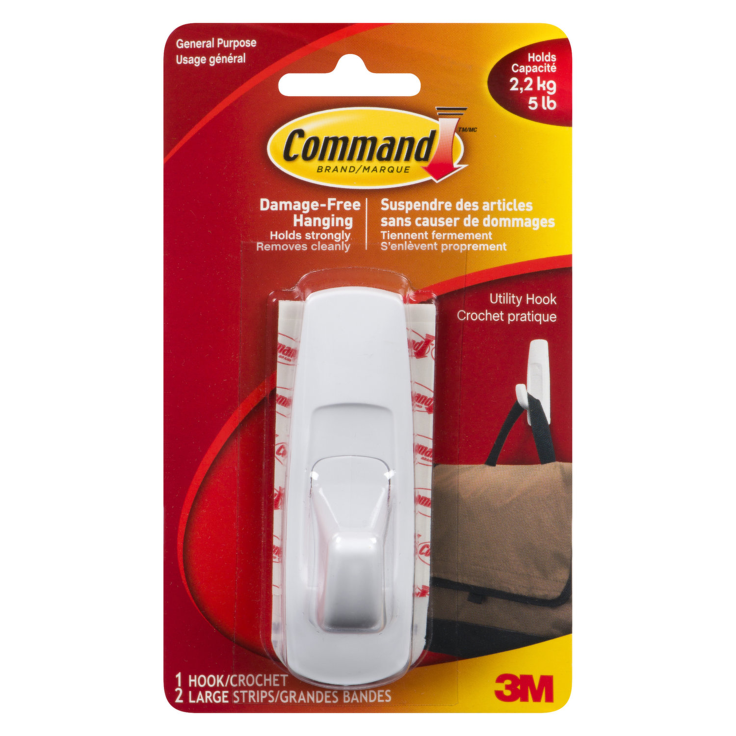 Command - Adhesive Hook - Large - Save-On-Foods