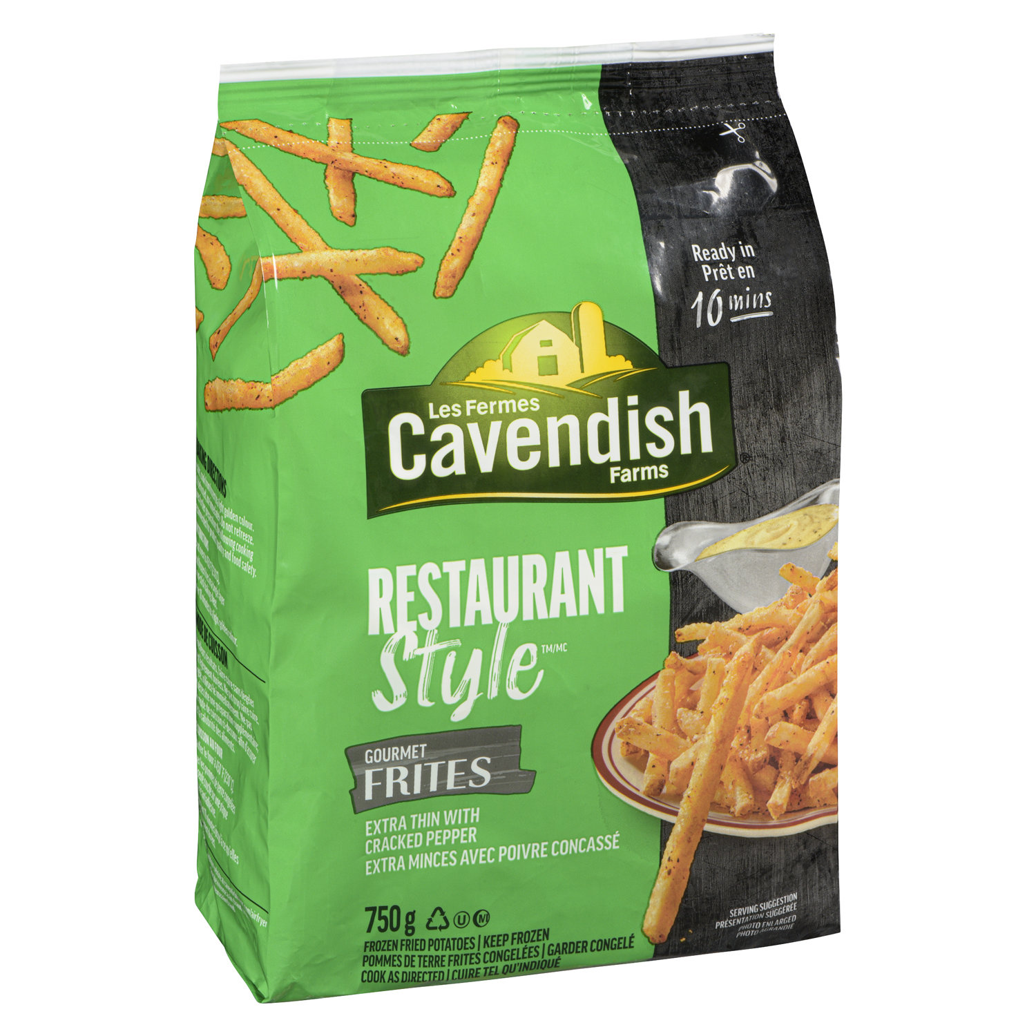 CAVENDISH FARMS Quick Crisp Frozen Fried Potatoes Slim Steak Cut - 650 g