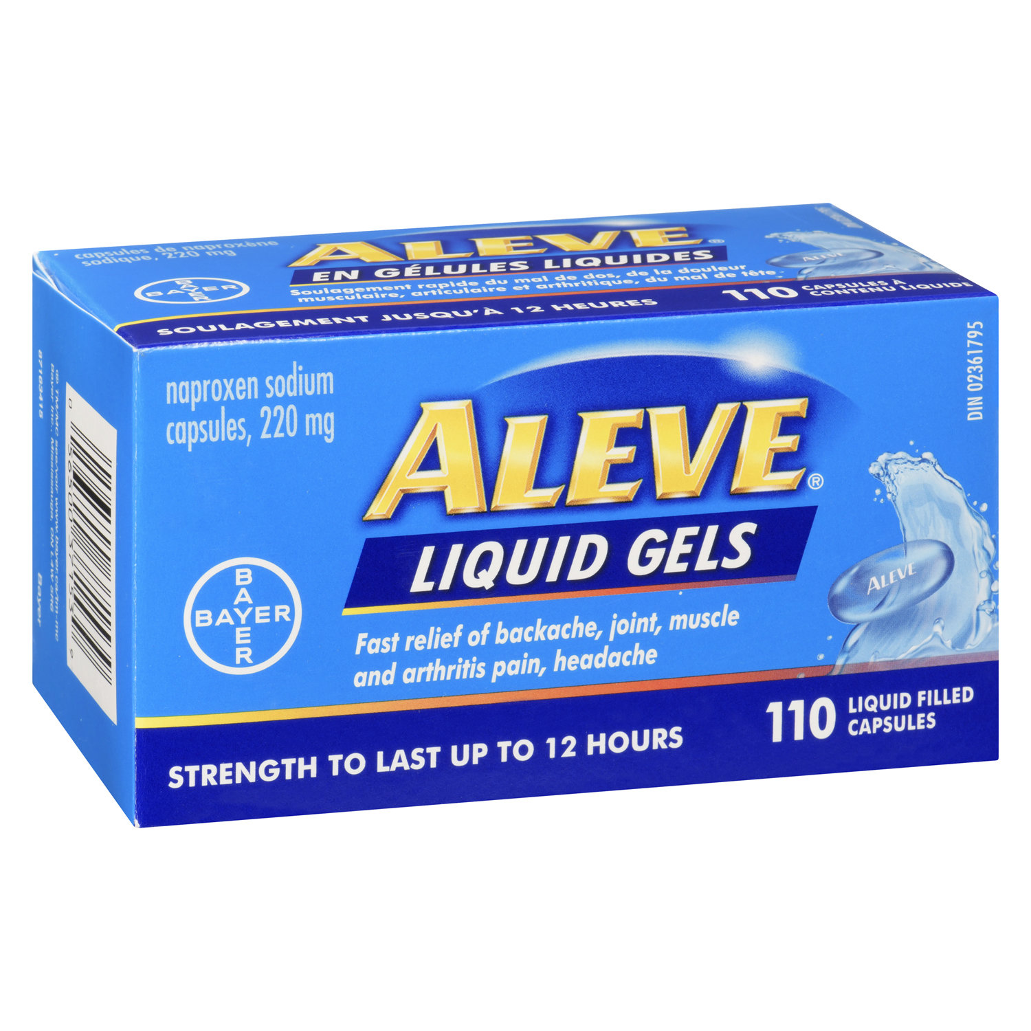 aleve liquid gel for toothache