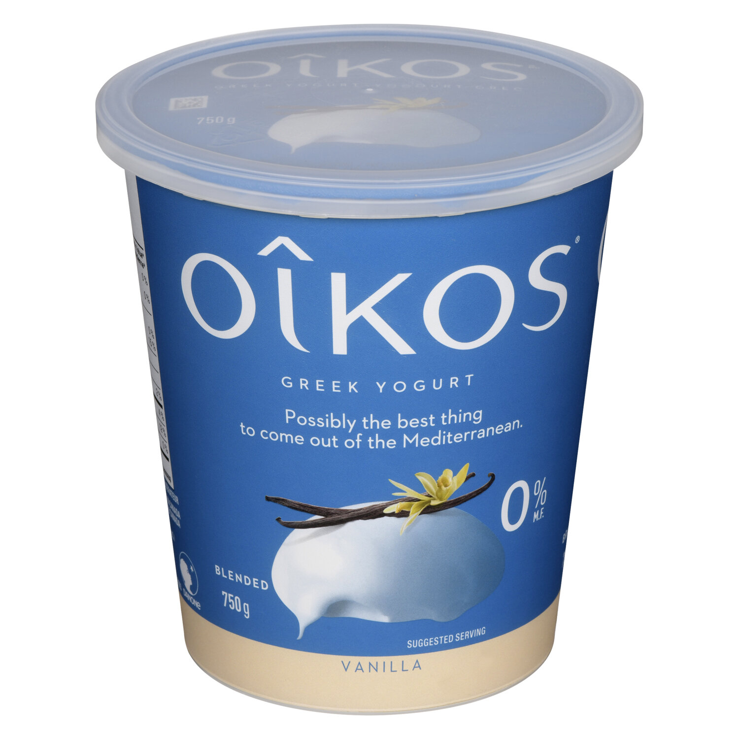 Oikos Greek Vanilla Yogurt 0 Mf 750 Gram