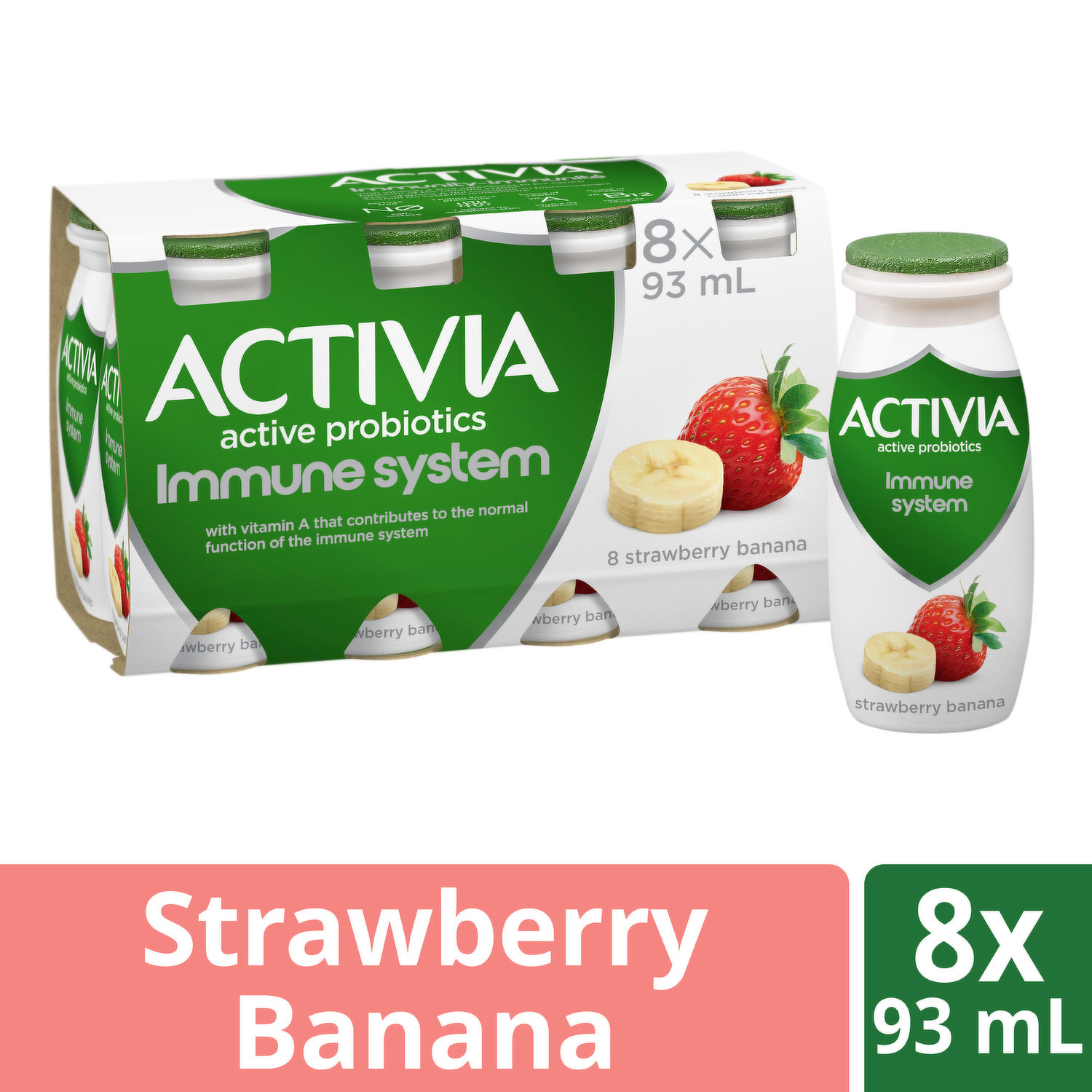 Activia - Drinkable Yogurt, Strawberry Banana - Save-On-Foods