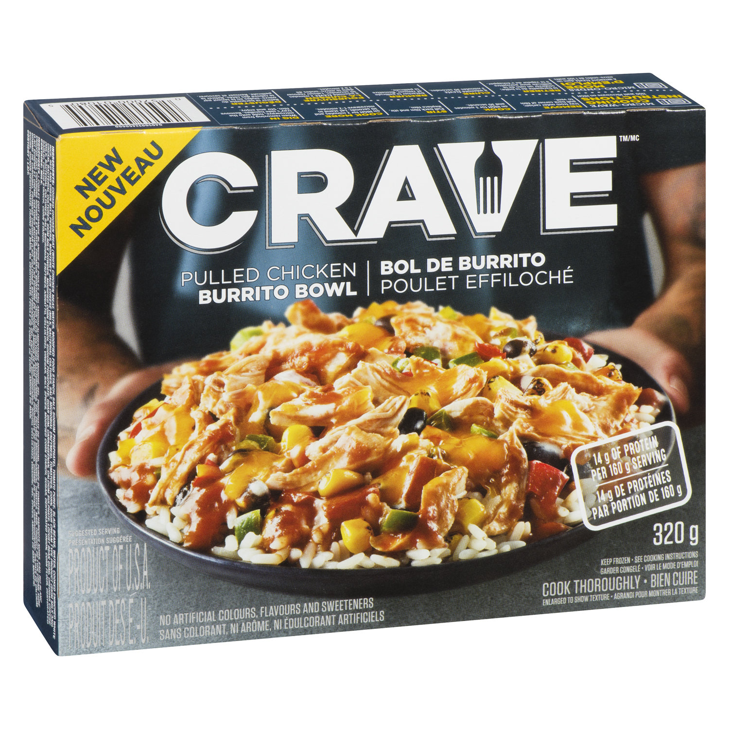 CRAVE Frozen Dinner Smokey BBQ Angus Beef 283 g - Voilà Online