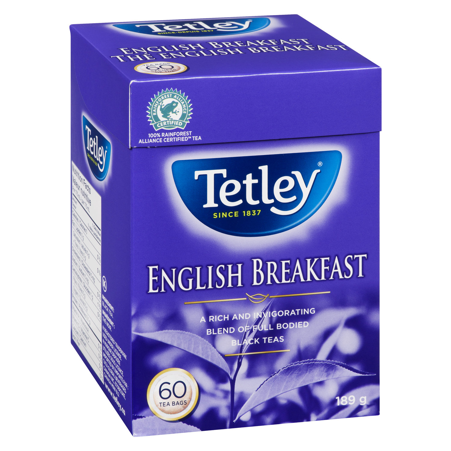Tetley Classic Blend Rich Black Tea Bags 8 Oz, Tea