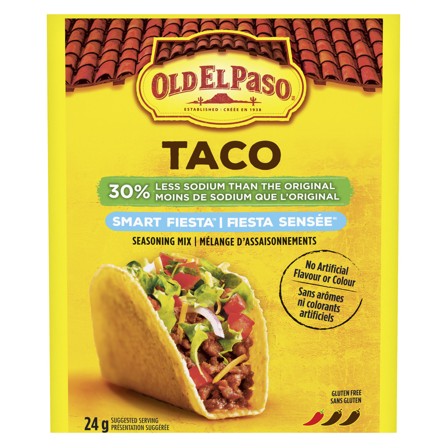 Old El Paso 25% Less Sodium Taco Seasoning Mix - Shop Spice Mixes