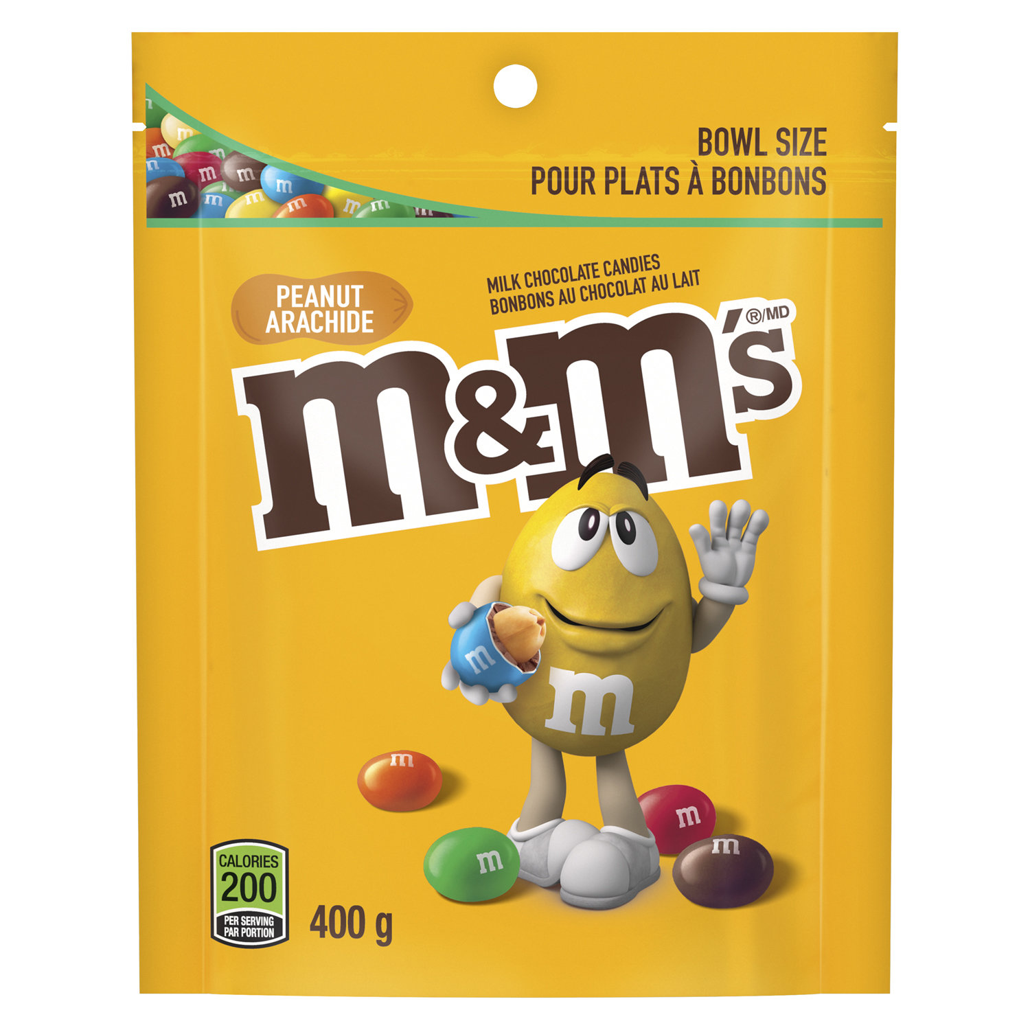 M&M's Peanut Milk Chocolate Snack & Share Party Bag 380g