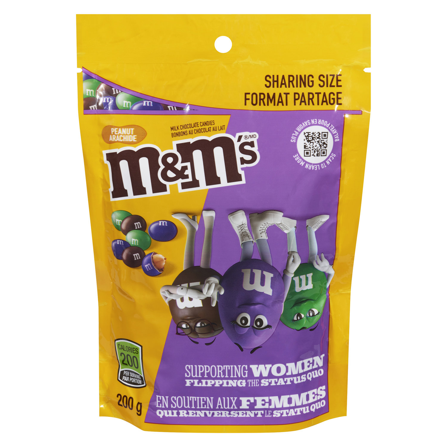 M&M's, Peanut Milk Chocolate Candies, Sharing Bag, 200g, 1 pouch