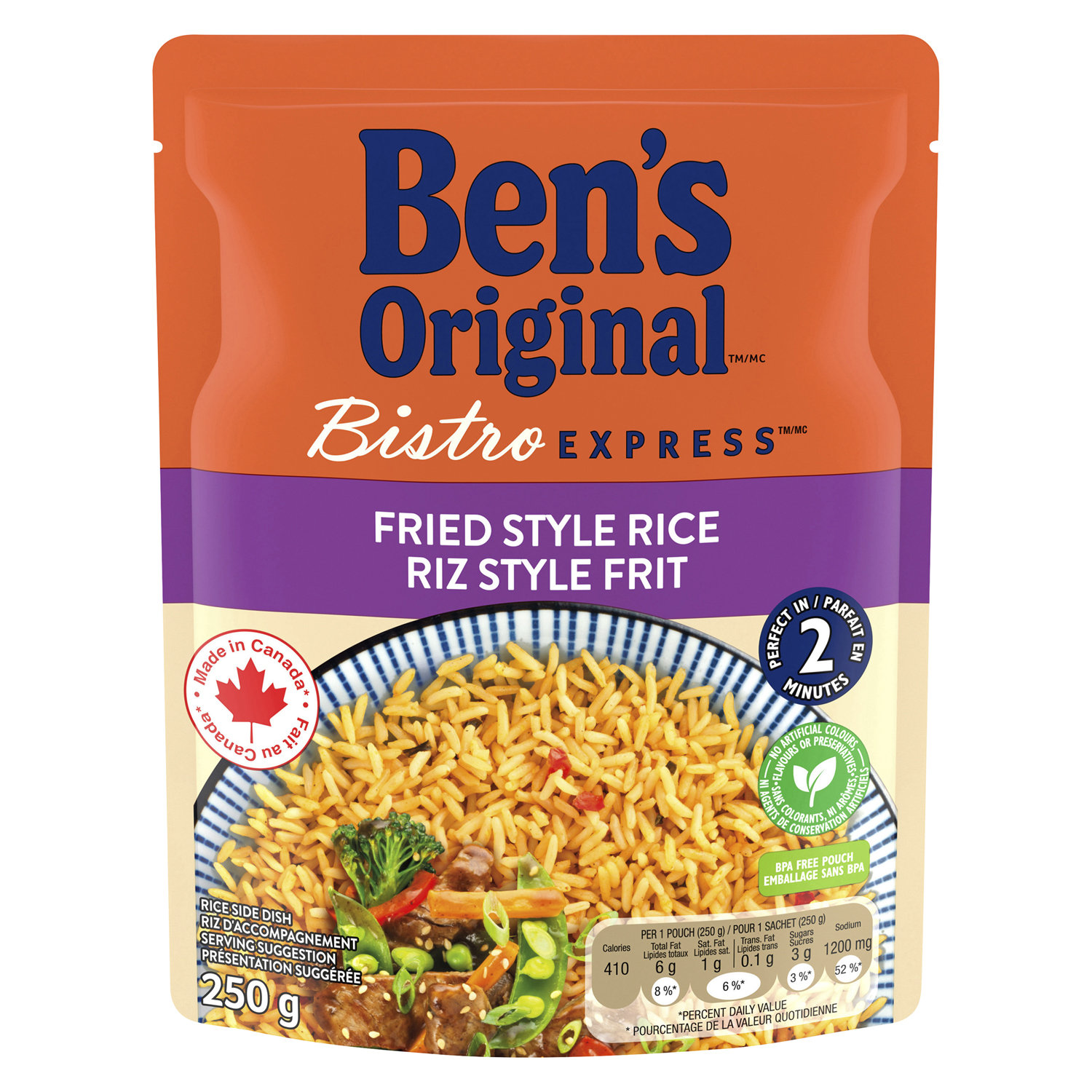 UNCLE BENS BISTRO EXPRESS RIZ CONVERTED ORIGINAL, 250 G— Marché Nuvo