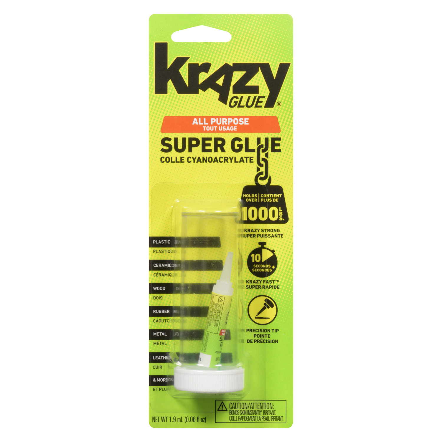 3 PACKS OF Original Krazy Glue Crazy Super Glue All Purpose Instant Repair