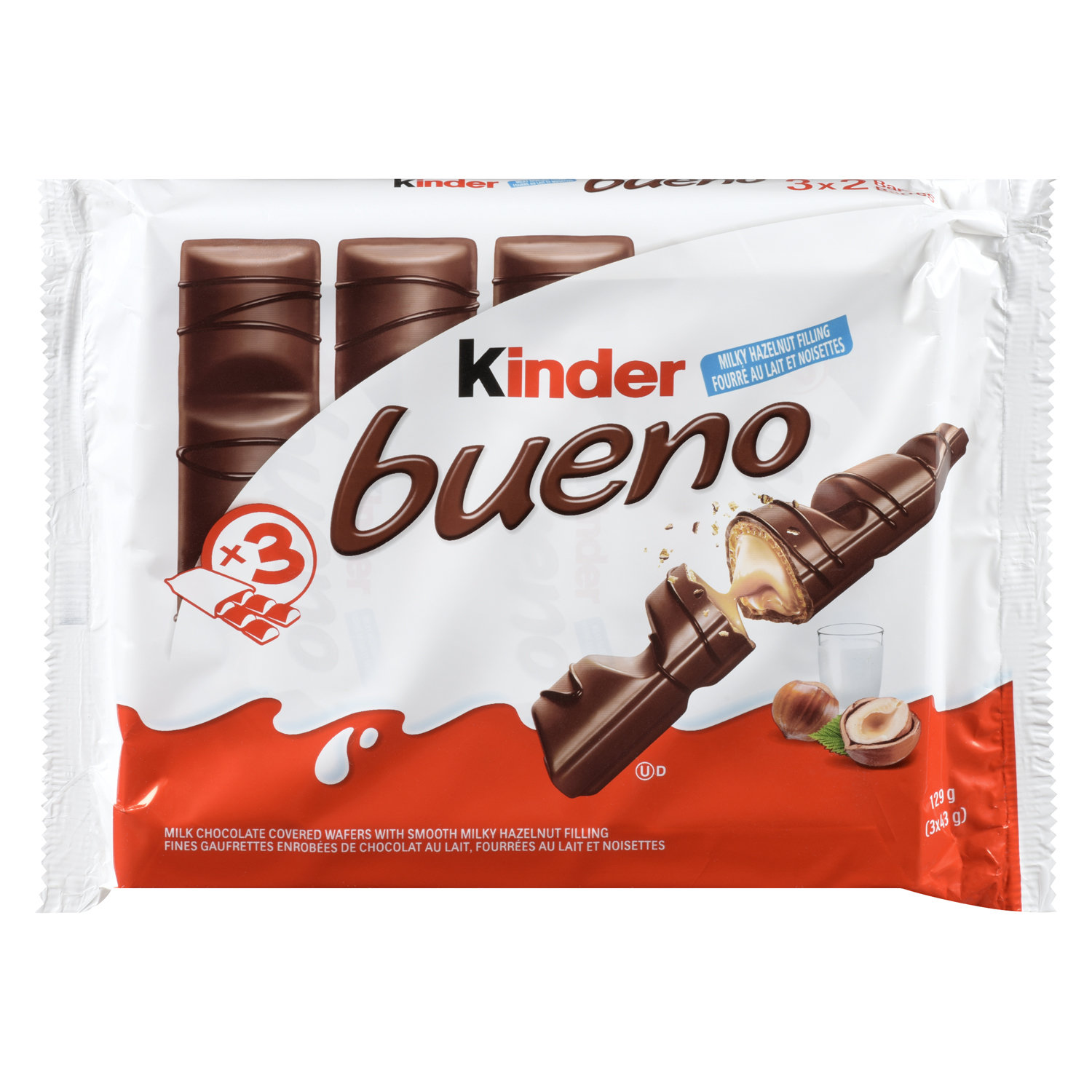 Barre KINDER® CHOCOLATE/CHOCOLAT, barre de chocolat au lait avec une  garniture au lait paquet de 6, 126g 