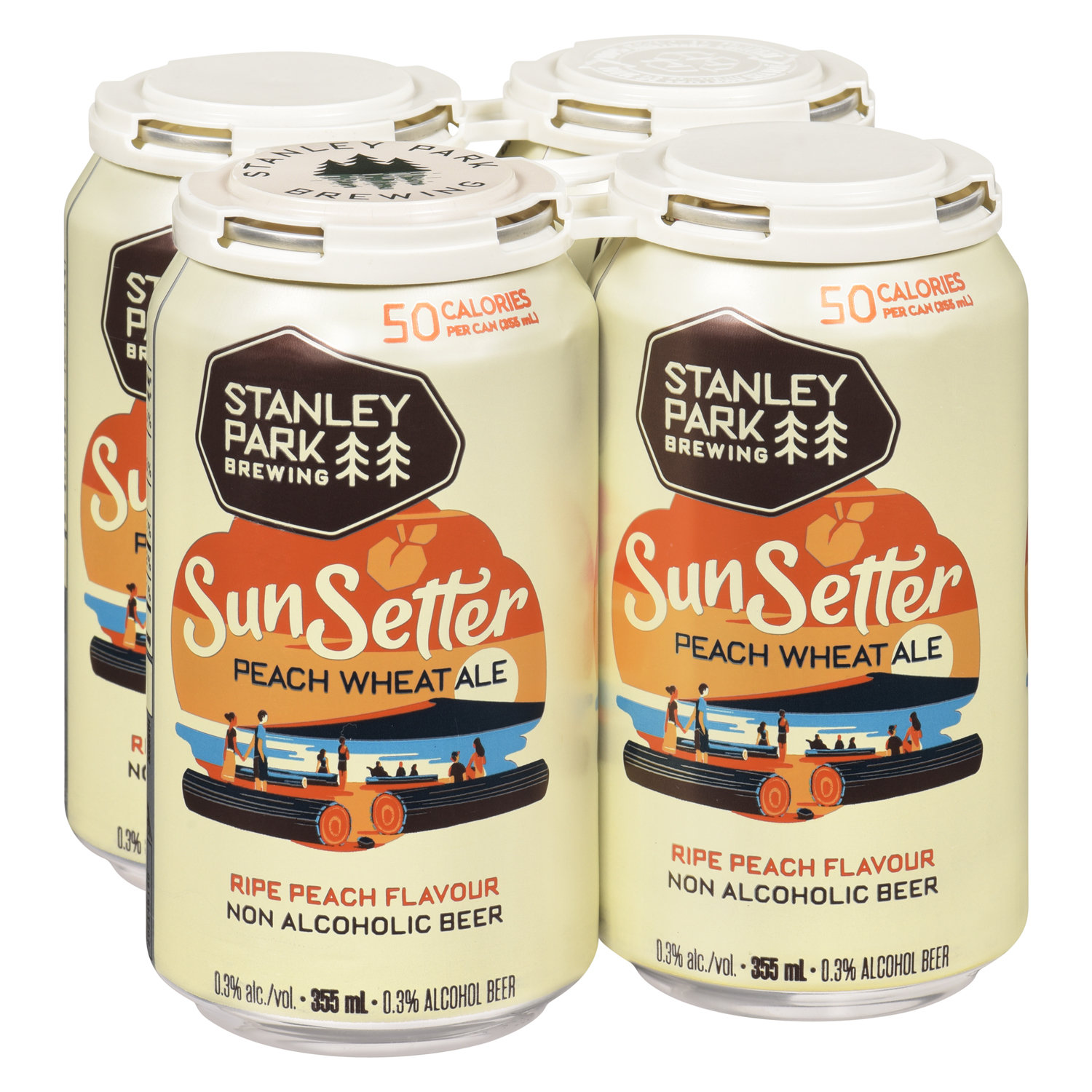 SunSetter Non Alcoholic Peach Wheat Ale - Stanley Park Brewing