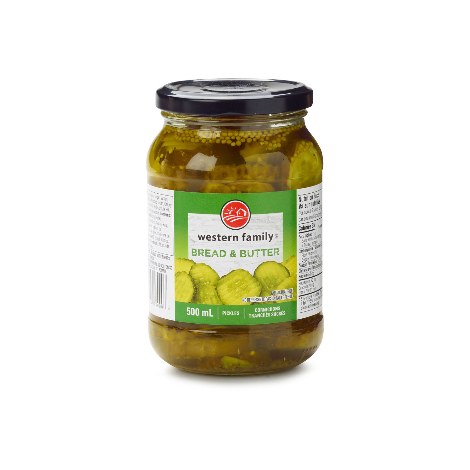 Western Family Bread Butter Pickles Sandwich Sliced