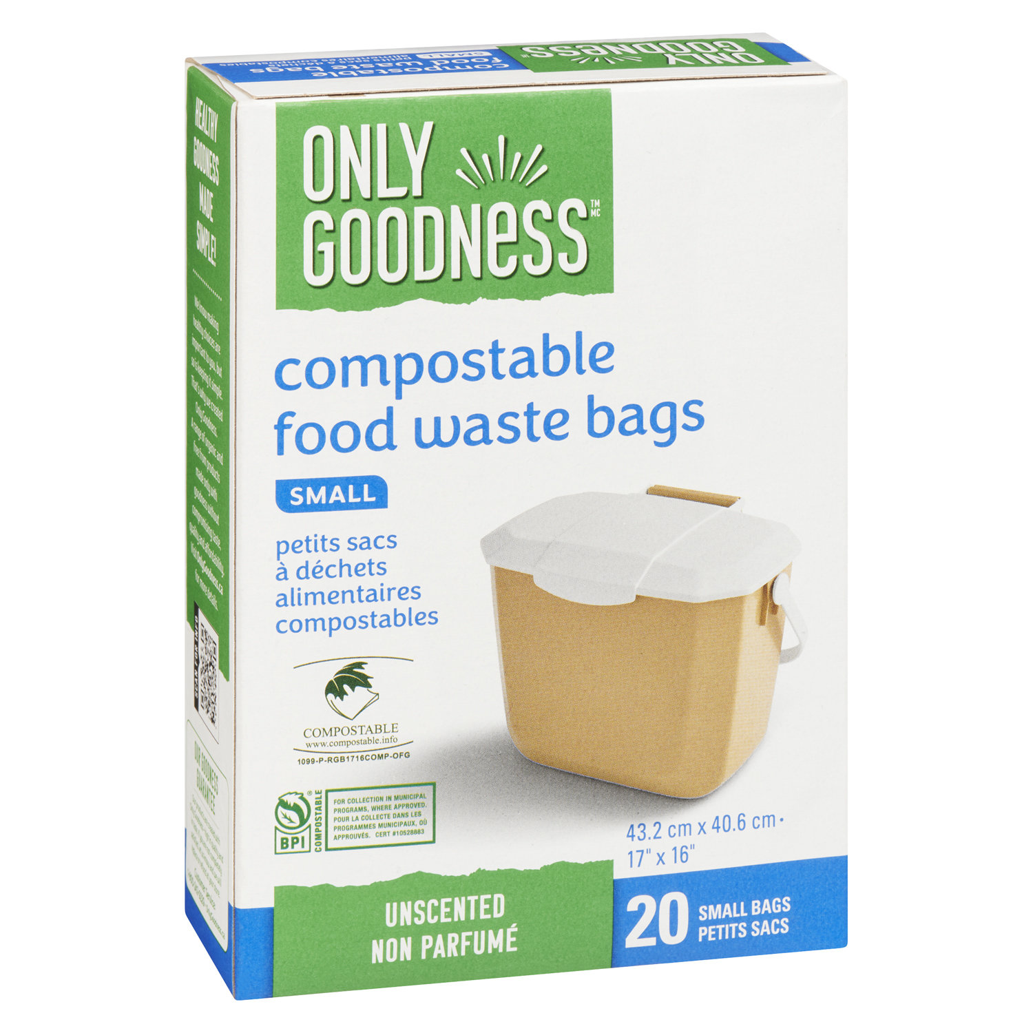 MAXIMUM Sac à déchet alimentaire, compostable, biodégradable, bte