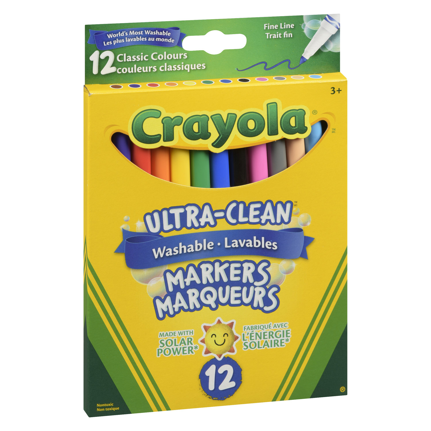 Hello Hobby 12 JUMBO MARKERS | CLASSIC COLORS | Non-Toxic Water-Based  Washable