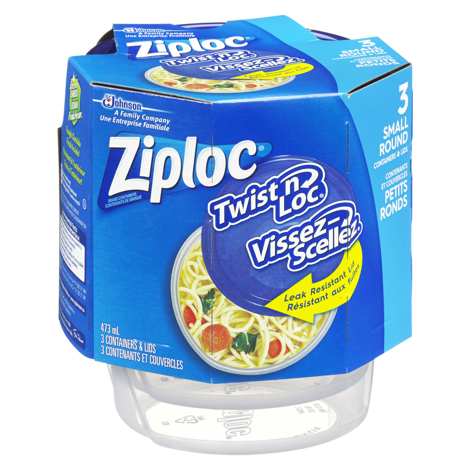 Ziploc® 2 Pack Twist 'n Loc Medium Round Storage Containers, 1 qt - Harris  Teeter