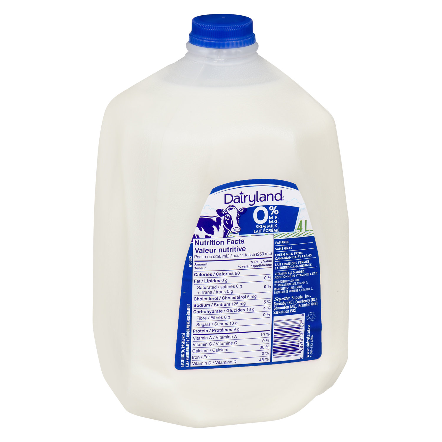 Dairyland Skim Milk Fat Free