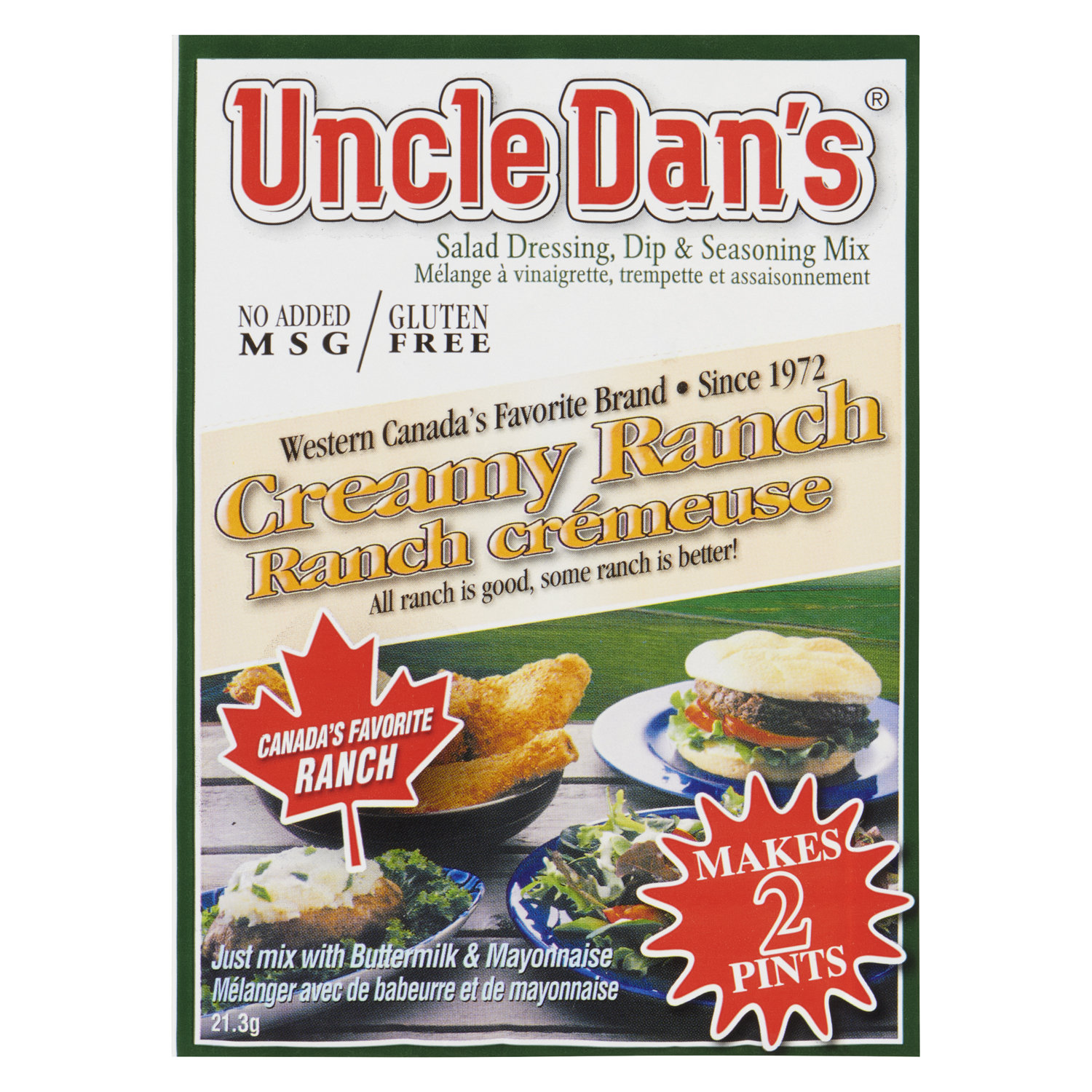 Uncle Dan's® Original Southern Classic Ranch Salad Dressing, Dip & Seasoning  Mix Packet, 1.5 Oz - Fred Meyer