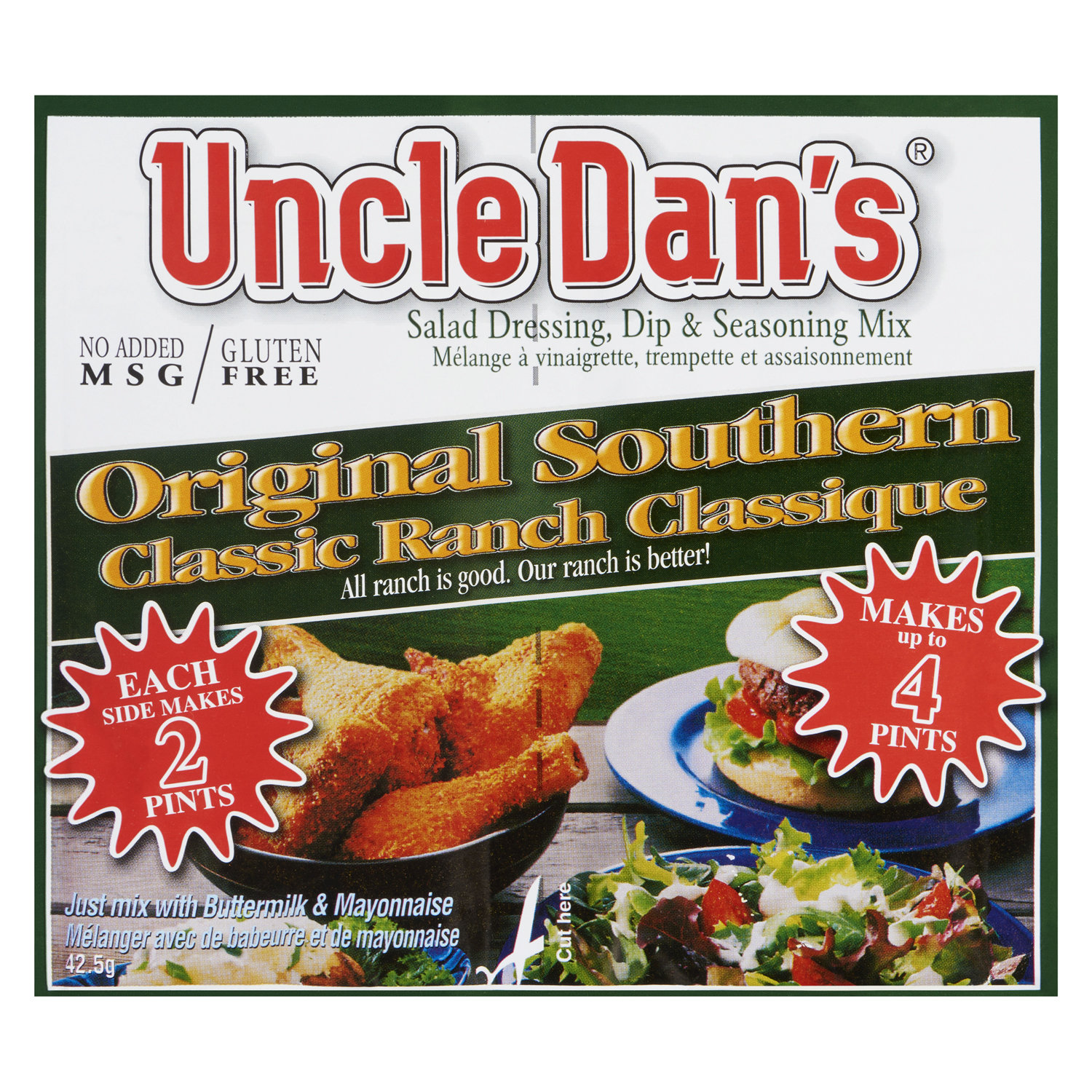 Uncle Dan's® Original Southern Classic Ranch Salad Dressing, Dip & Seasoning  Mix Packet, 1.5 Oz - Fred Meyer