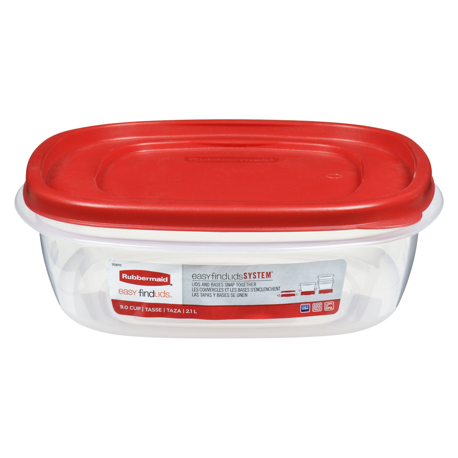 Rubbermaid TakeAlongs Toffee Nut 5.2 Cup Deep Squares Containers, 4-Pack