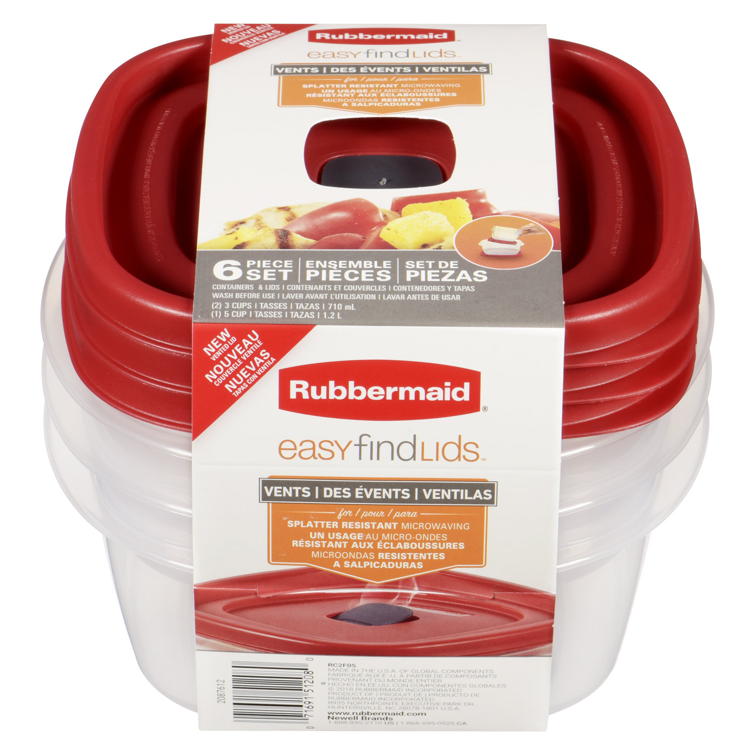 Rubbermaid Specialty Plastic Egg Keeper Food Storage Container , Red