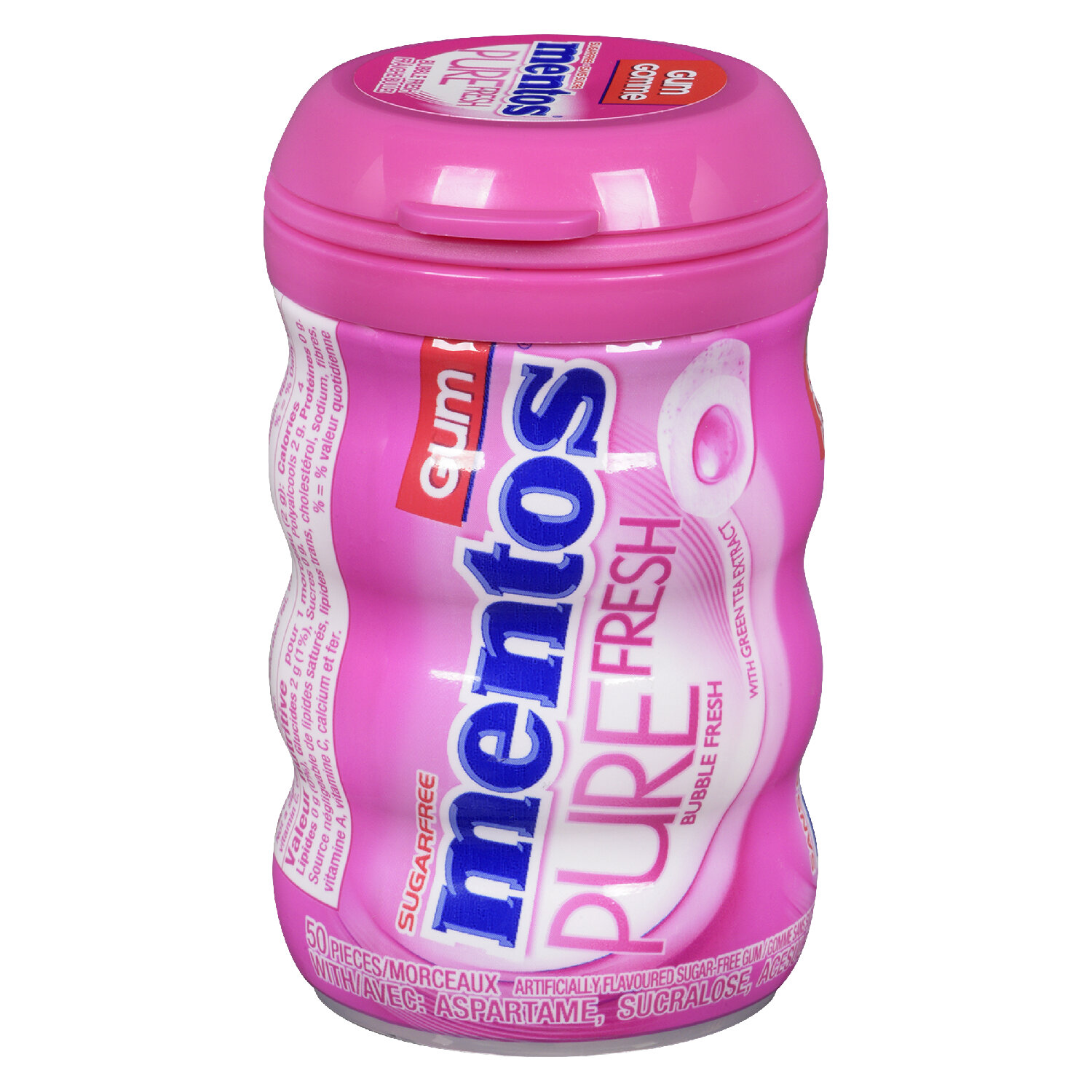 Mentos Gum Bulk Strawberry | Mentos Pure Fresh Chewing Gum | 10 Small Jars
