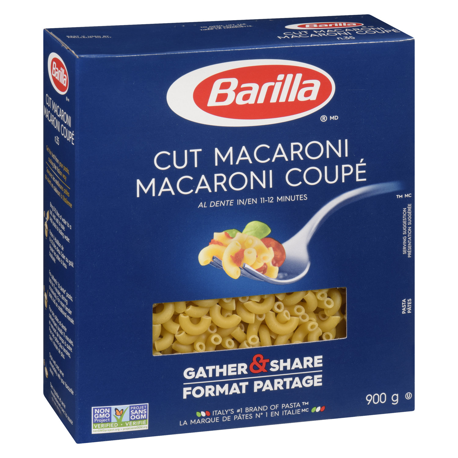 Macaroni coupé sans gluten