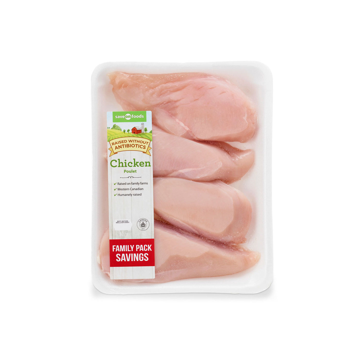 Boneless Skinless Chicken Breasts (8 packs, 1 lb. per pack