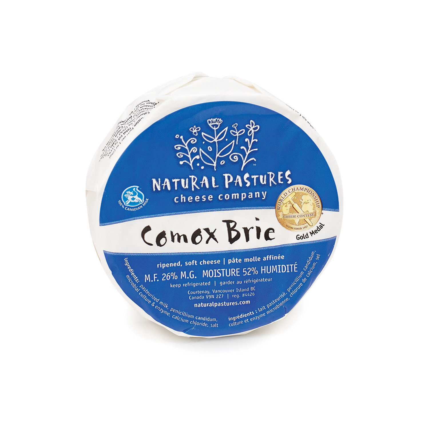 Natural Pastures - Comox Brie Cheese