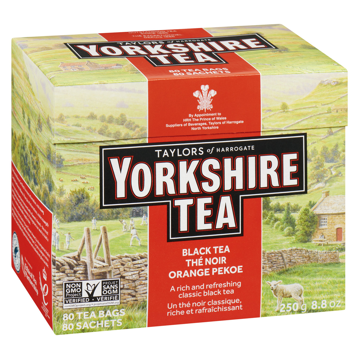 Taylors of Harrogate Yorkshire Tea Decaf 80 Tea Bags 250g – The English  Grocer