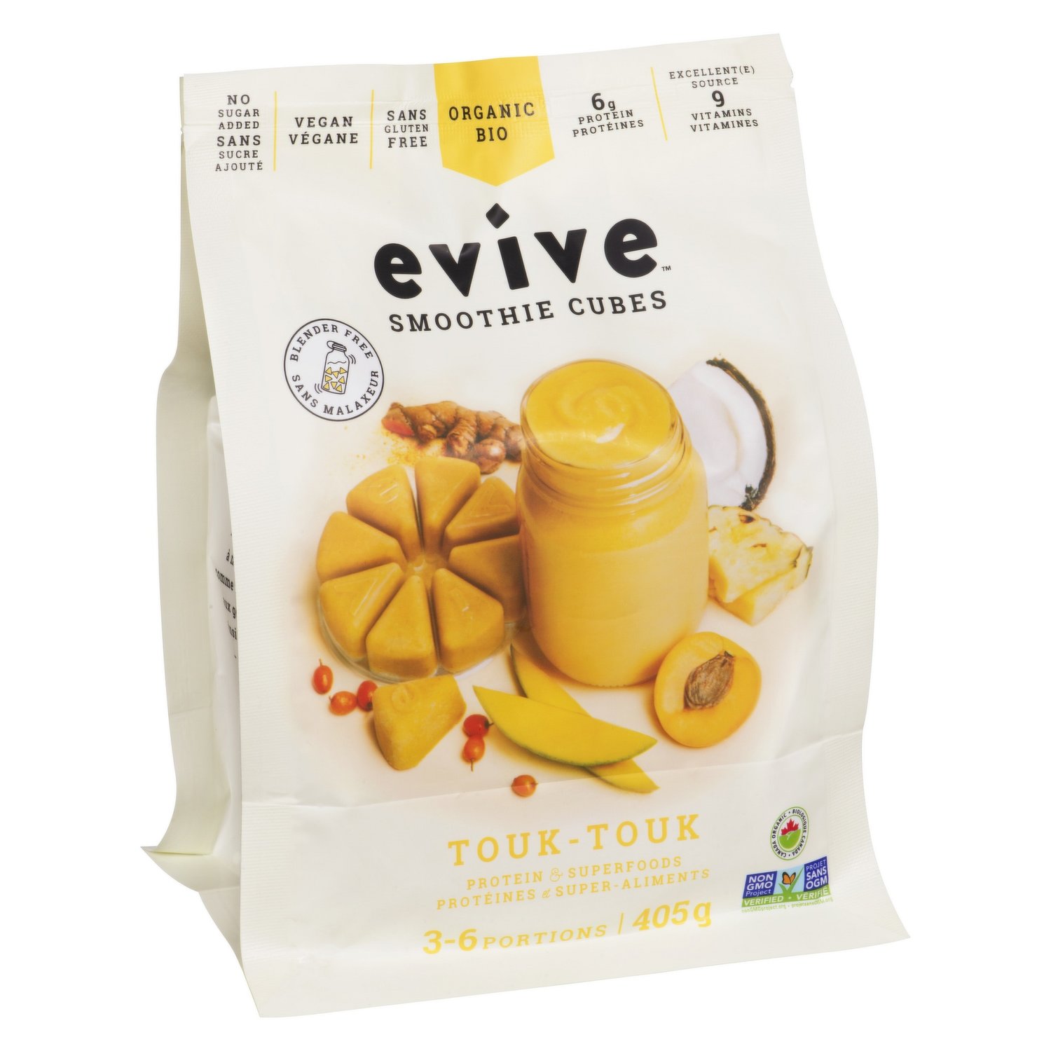 Evive Organic Asana Plant Based Smoothie Cube, 10.58 Ounce -- 8 per case