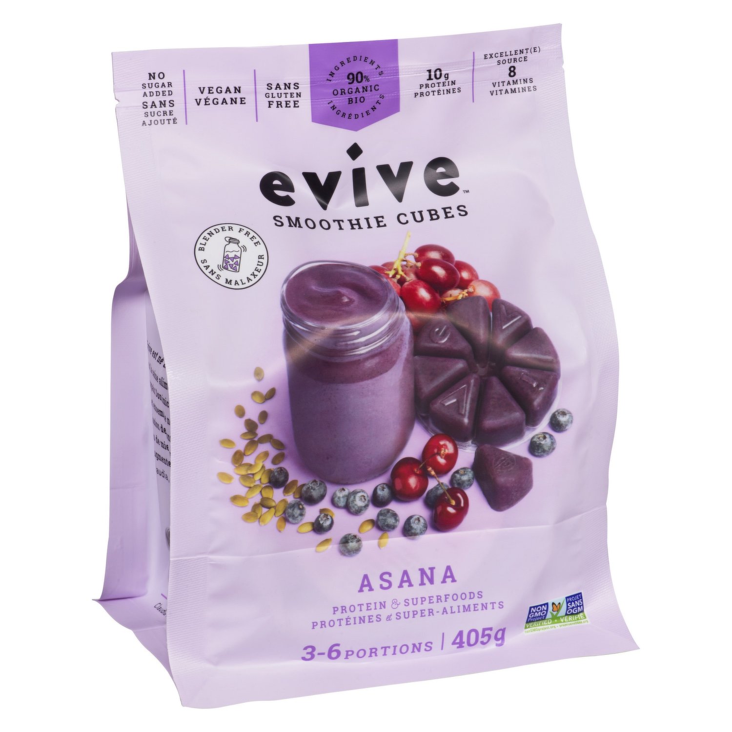 EVIVE SMOOTHIE CUBES: Cube Yogi Plant Based Smthie, 10.58 oz (Case of 3)