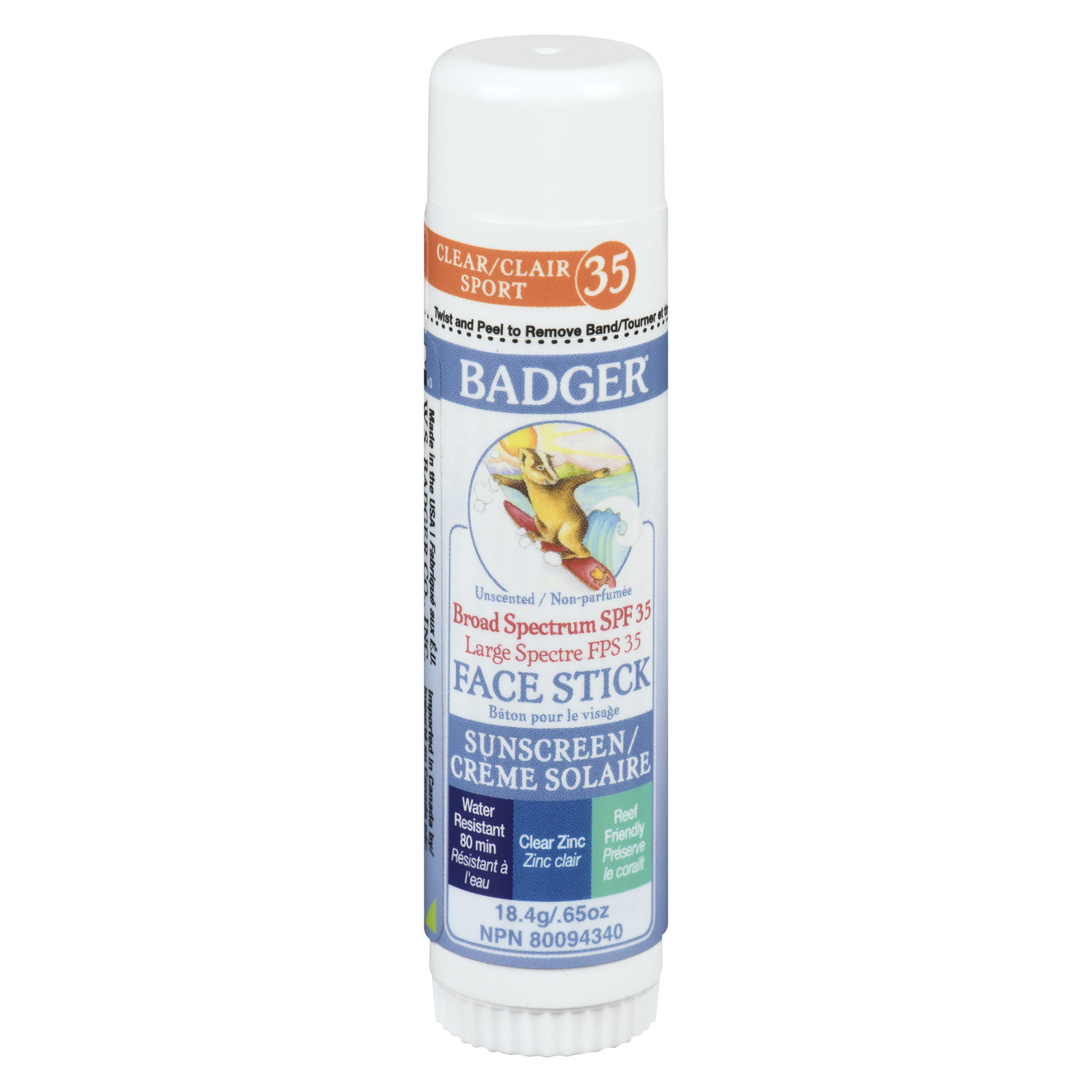 badger sunscreen face stick