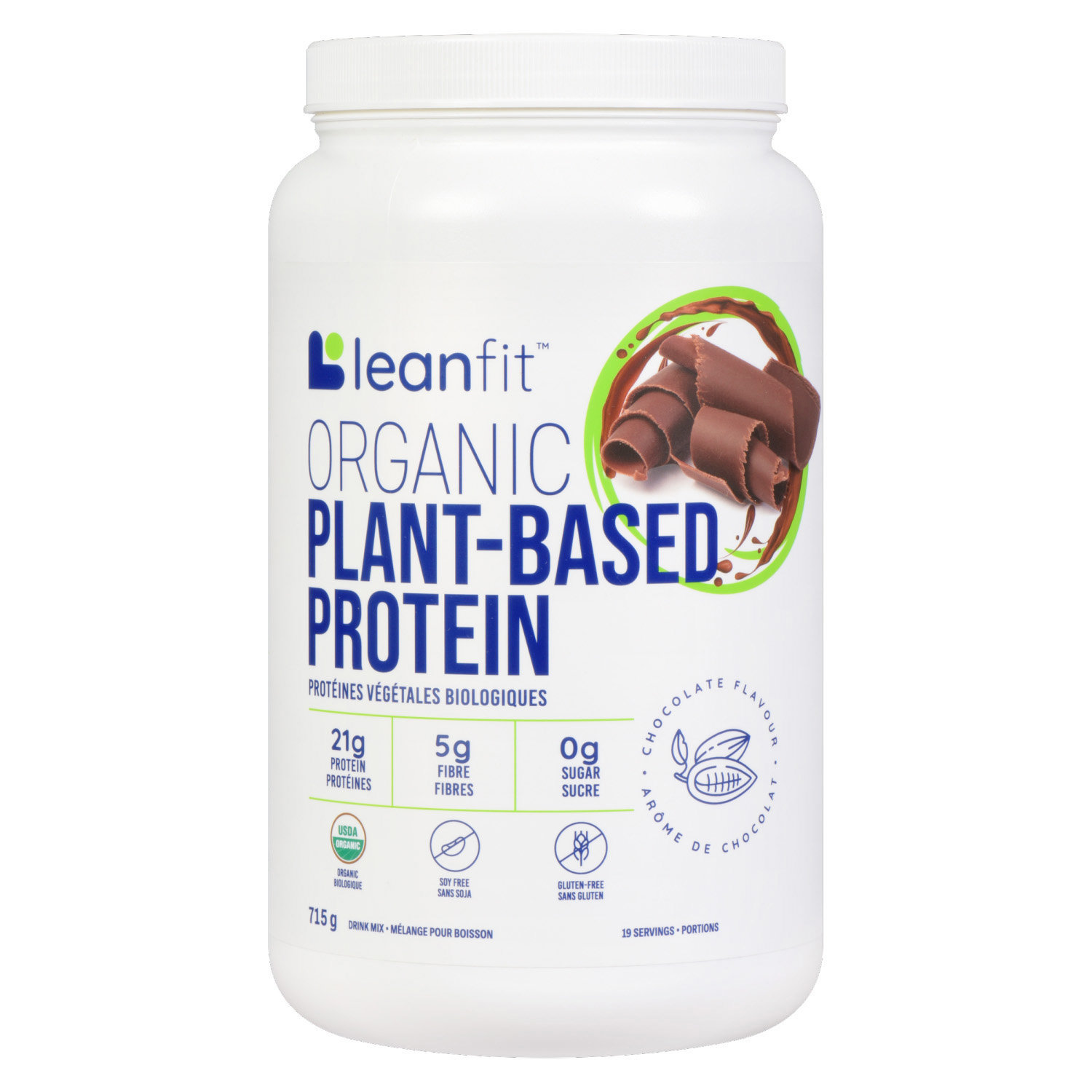 LeanFit® Grass-fed Whey Protein Powder, Natural Chocolate, Gluten
