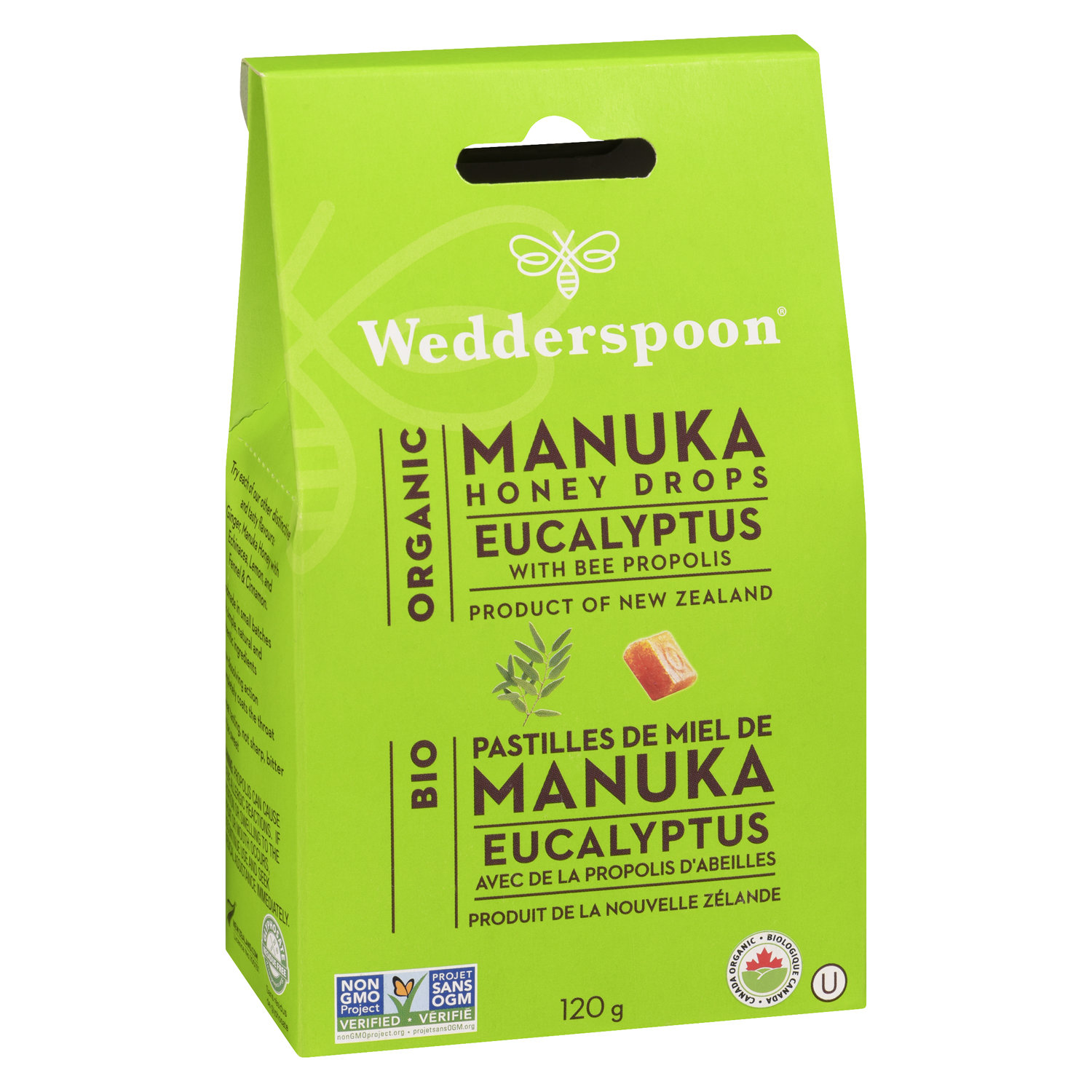 Buy Org Manuka Honey Drops Eucalyptus with same day delivery at