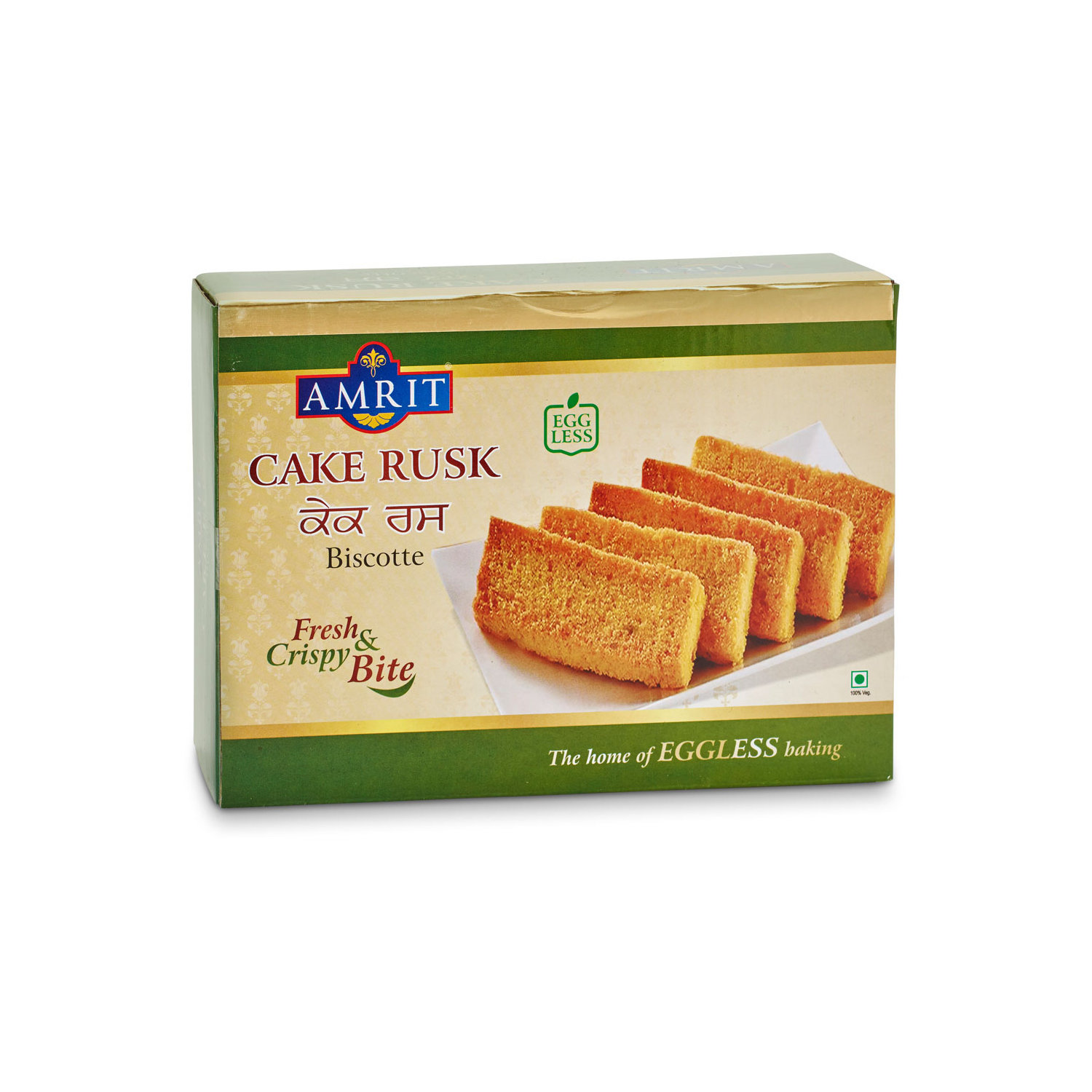 Mishti Gourmet Handmade Combo of Makai Magaj Nankhatai and Eggless Cake Rusk  with Kesar