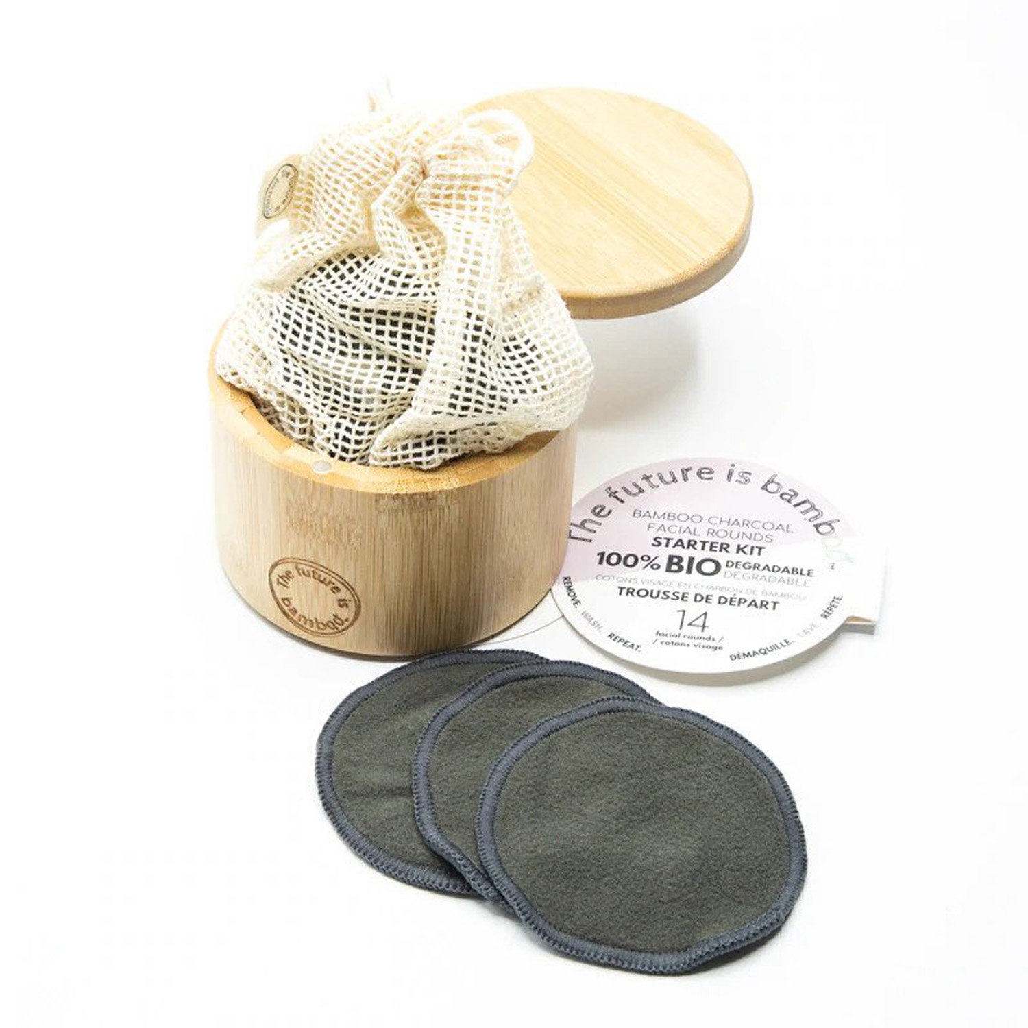 Reusable Cotton Rounds - Bamboo Charcoal