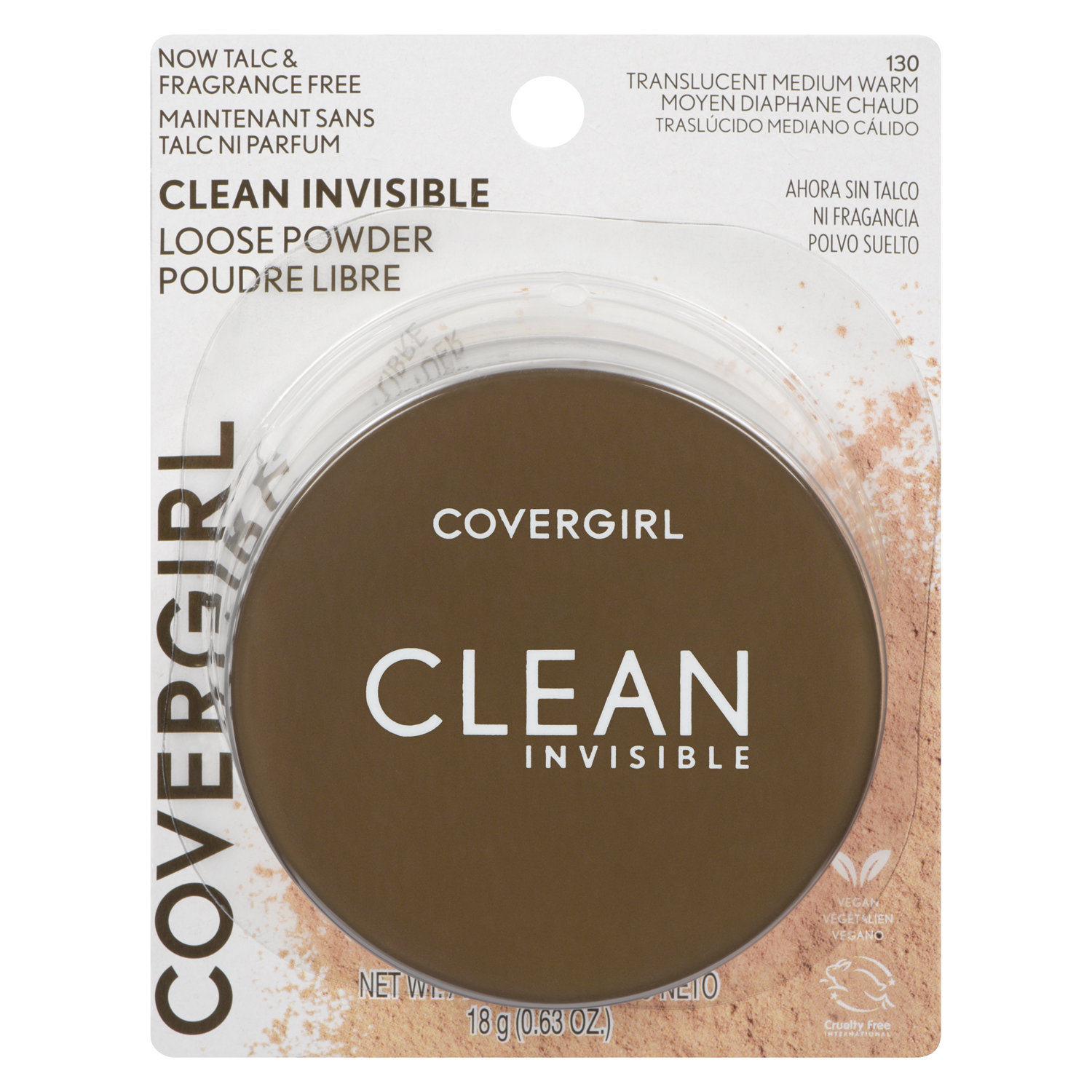 COVERGIRL Clean Invisible Loose Powder, 100% natural origin pigments & only  15 essential non-clogging ingredients, lightweight, breathable formula