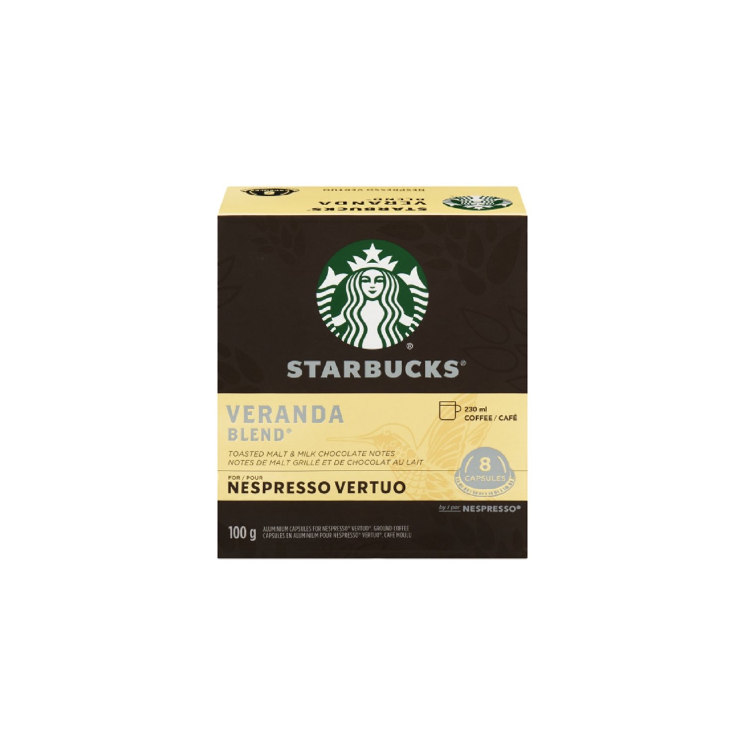 Nespresso Starbucks Vertuo Veranda Blend Coffee Capsules, 100-g, 8-pk