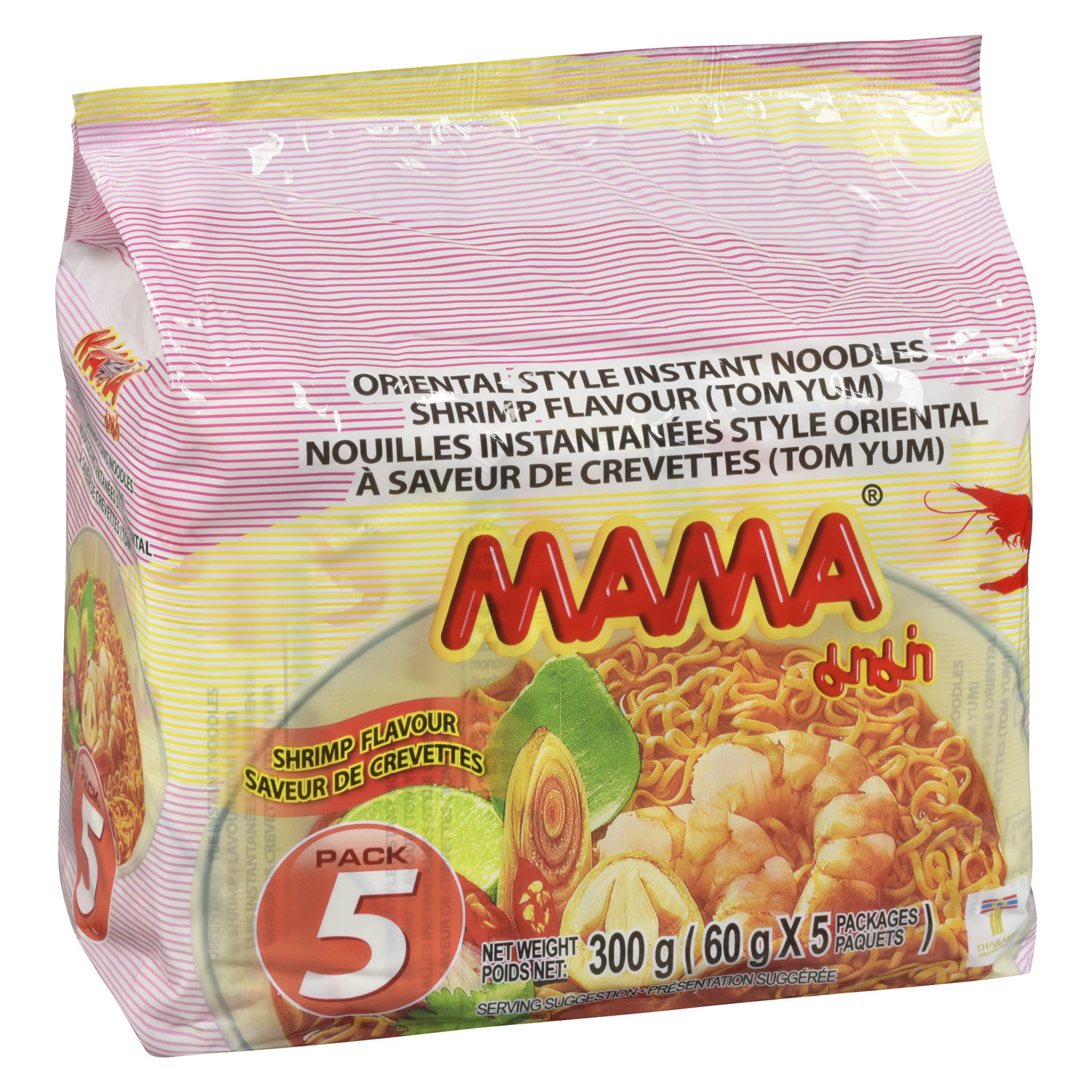 Mama Shrimp Flavor Tom Yum Oriental Style Instant Noodles
