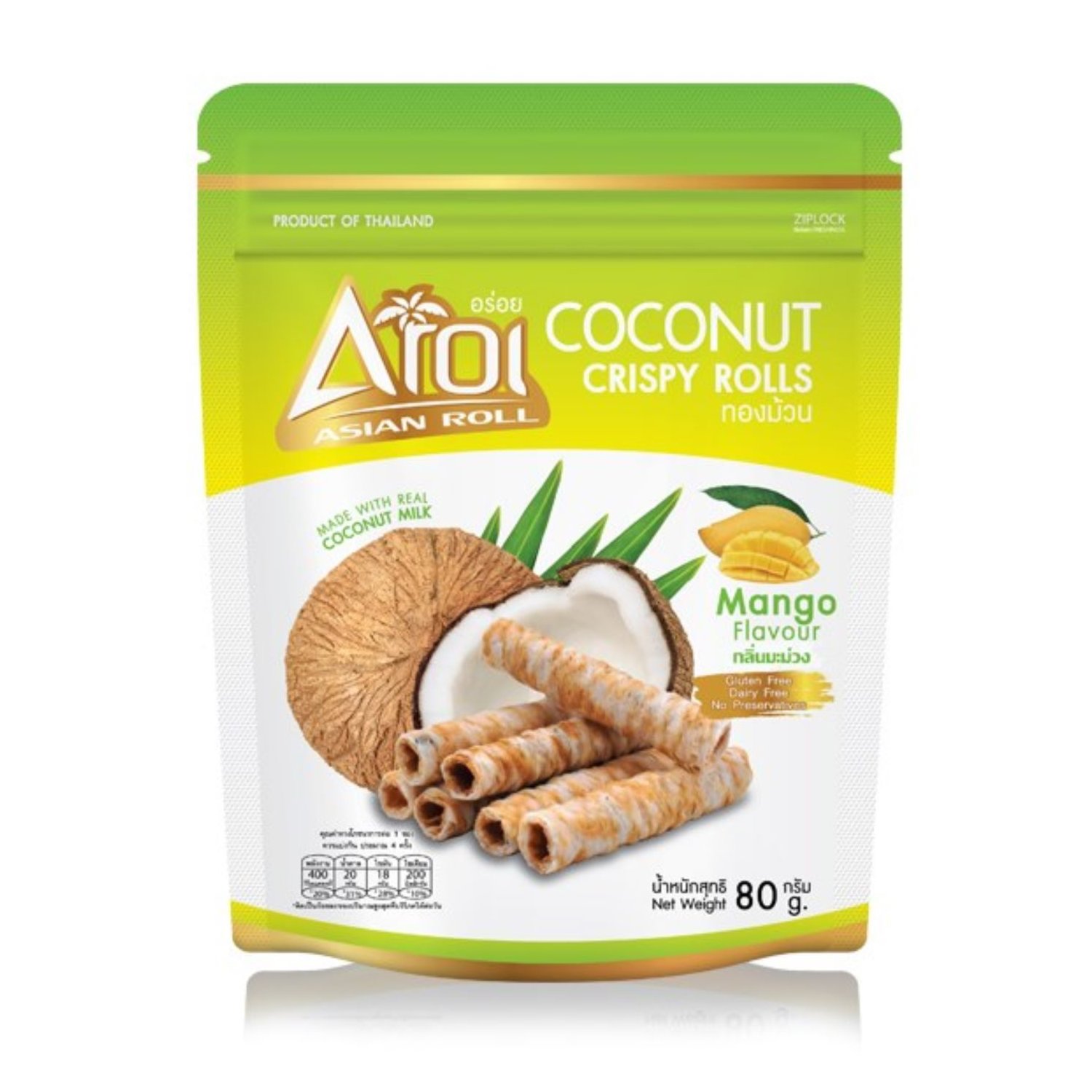 Aroi - COCONUT CRISPY ROLL-MANGO FLVR - PriceSmart Foods