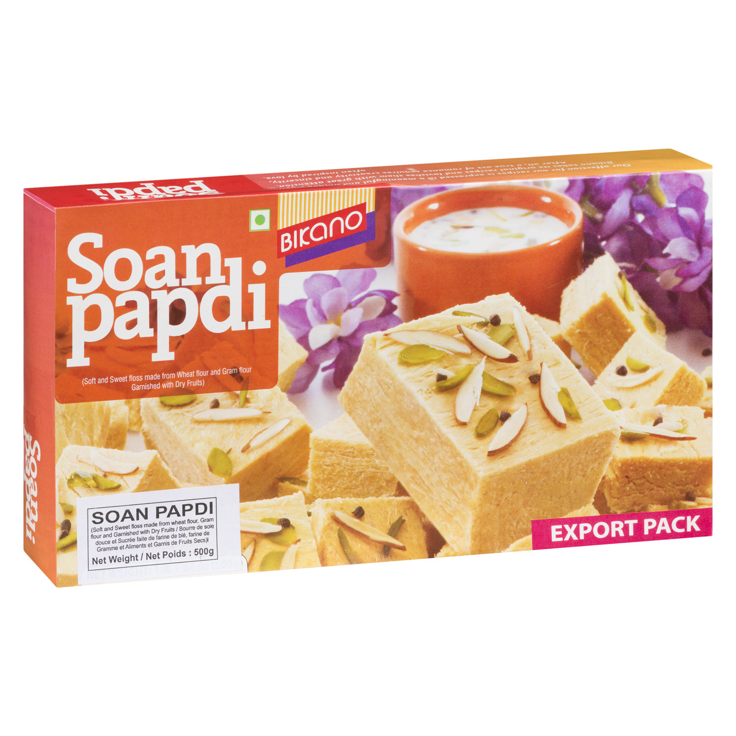 100% Veg Bikano Soan Papdi 500gm + 100gm Extra, Packaging Type: Box