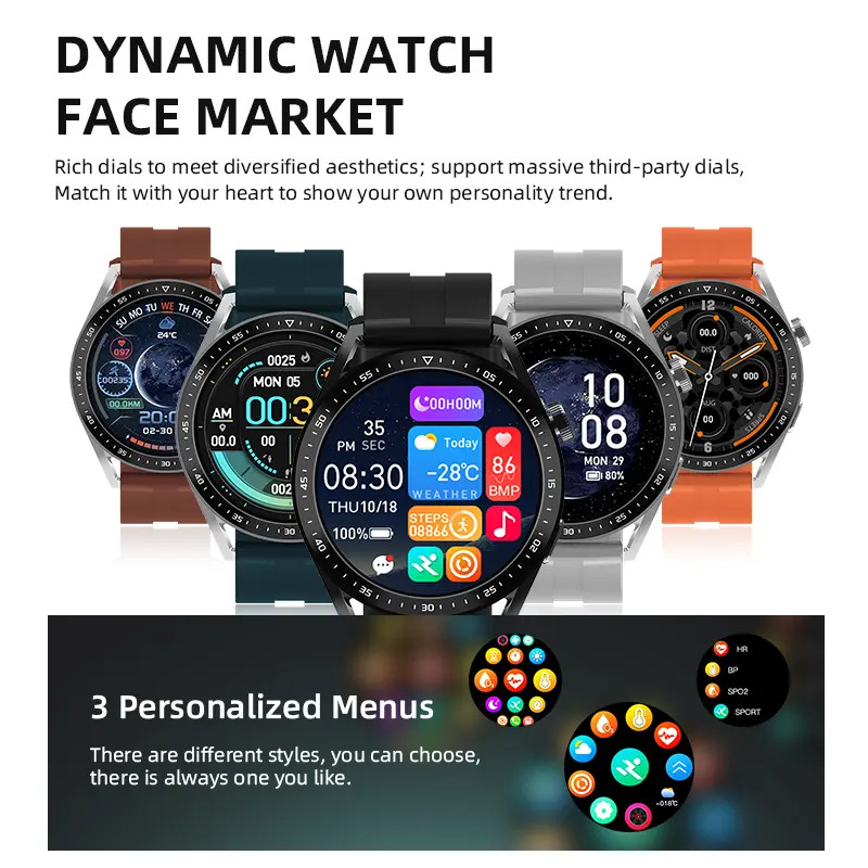 SMARTWATCH HW3 Pro 1,32" Zegarek męski Bluetooth NFC Rozmowy Ciśnienie