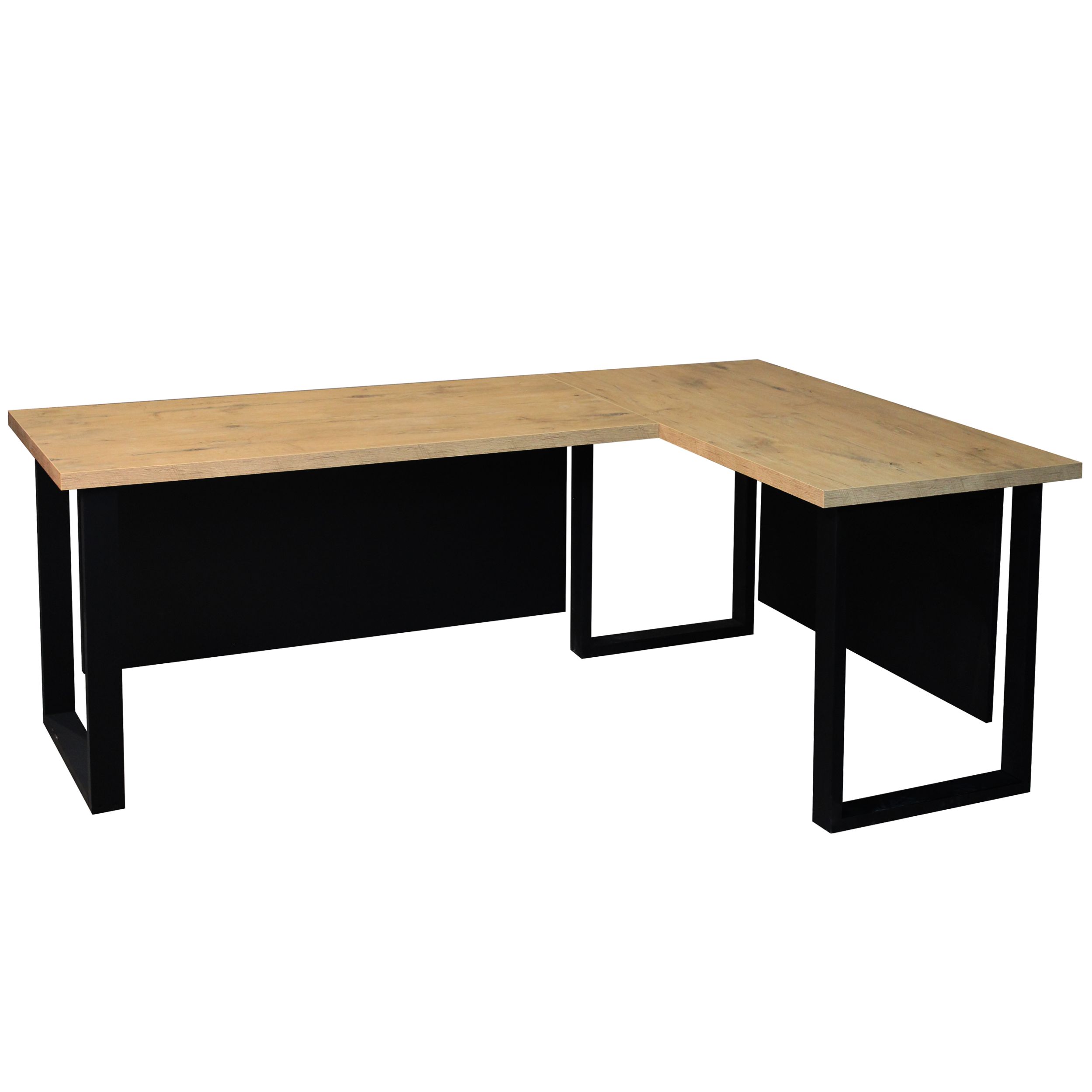 BIURKO NAROŻNE LOFTOWE Z BLENDAMI DUŻE STABILNE GRUBY BLAT KOLORY