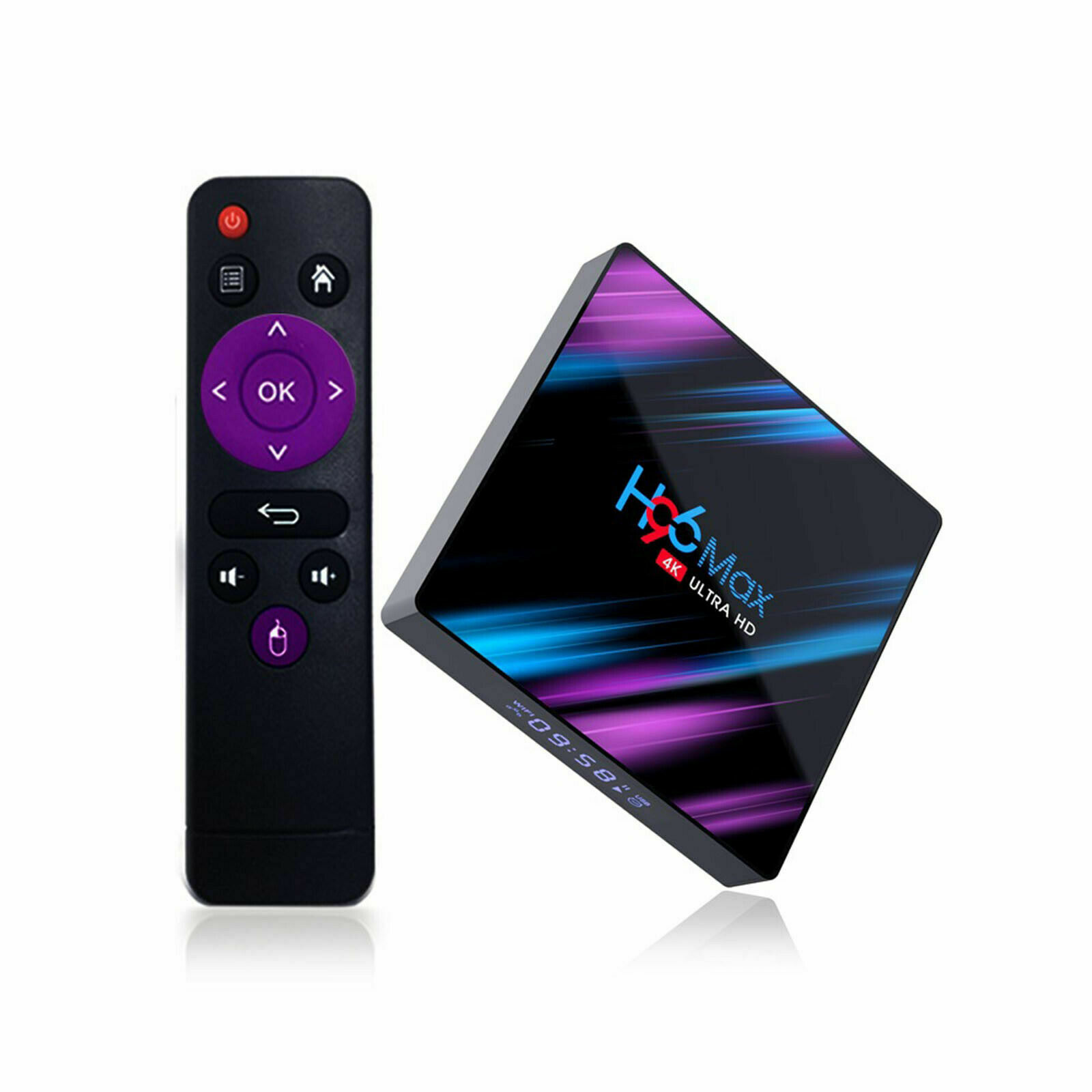 H96 MAX 2/16 GB ANDROID 10 SMART TV BOX+Mysz bezprzewodowa MX3