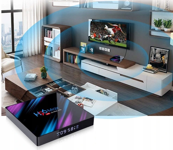 H96 MAX 2/16 GB ANDROID 10 SMART TV BOX+Mysz bezprzewodowa MX3