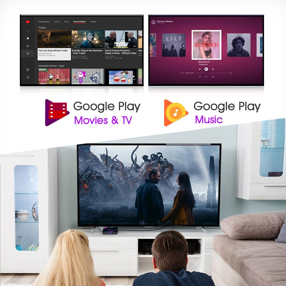H96 MAX 2/16 GB ANDROID 10 SMART TV BOX+Mysz bezprzewodowa MX3