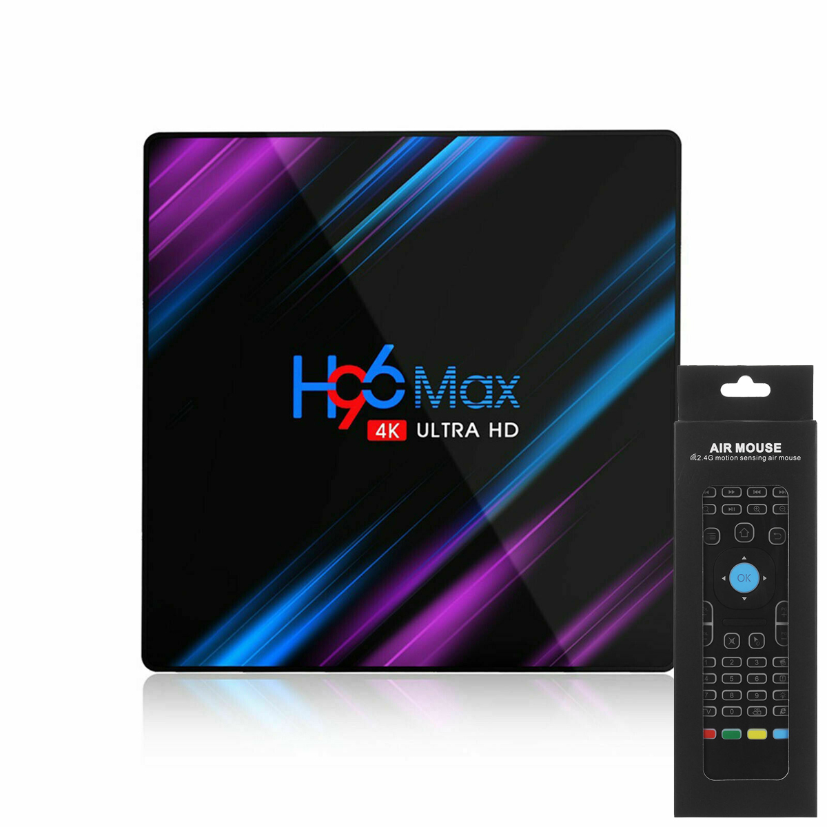 H96 MAX 2/16 GB ANDROID 10 SMART TV BOX+Mysz bezprzewodowa MX3