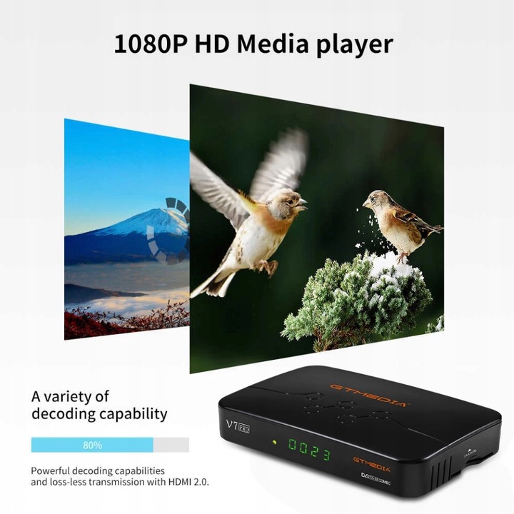GTMedia V7 PRO Tuner DVBS-2, DVBT-2 H.265 HEVC,Wifi ,Cccam, softcam