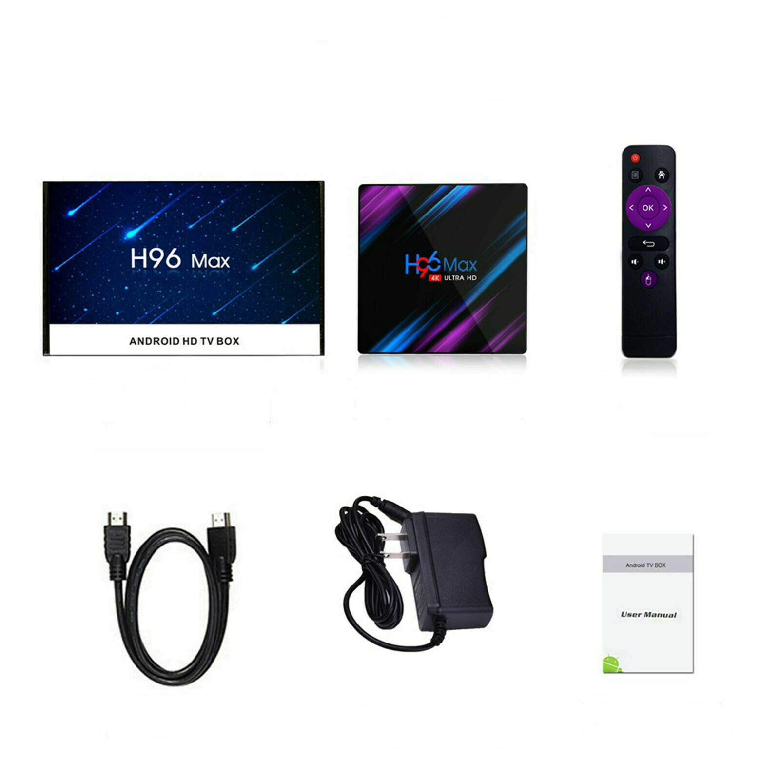 H96 MAX 2/16 GB ANDROID 10 SMART TV BOX+Mysz bezprzewodowa MX3