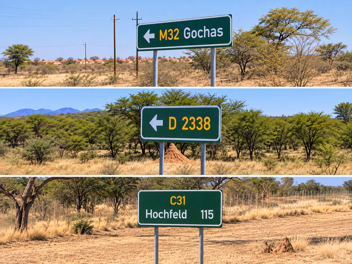 Namibian Road Numbers — how it looks in GeoGuessr